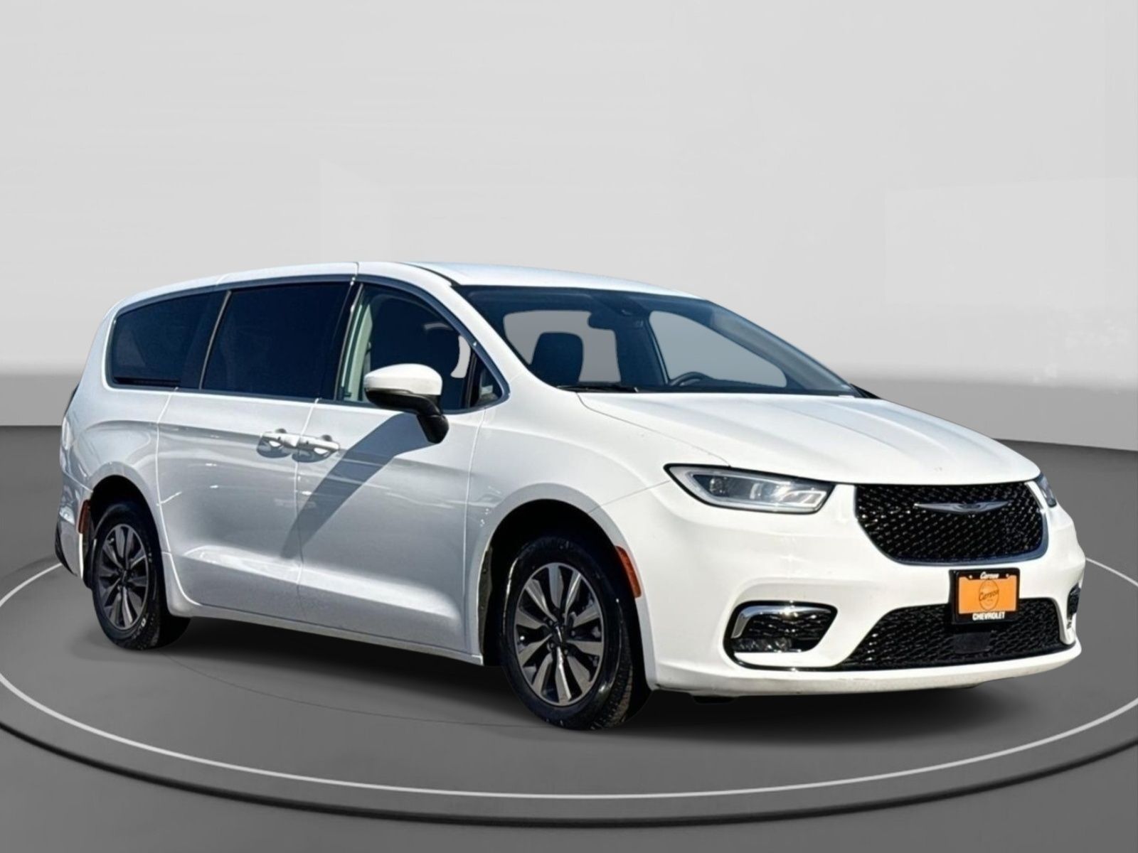 Bright White Clearcoat 2023 Chrysler Pacifica Hybrid Minivan Front-Wheel Drive Continuously Variable Transmission