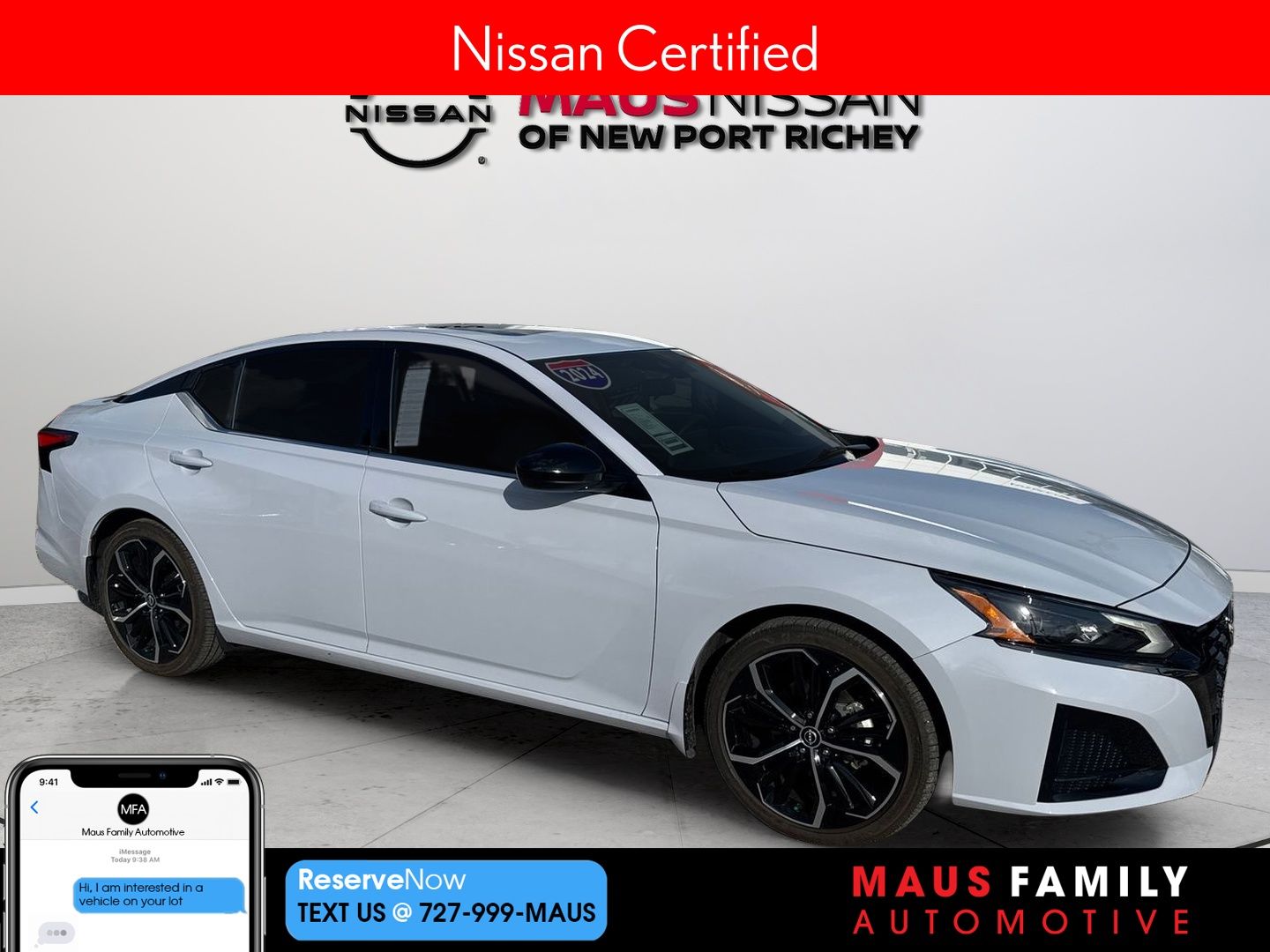 Gray Sky Pearl 2024 Nissan Altima Sedan Front-Wheel Drive Continuously Variable Transmission