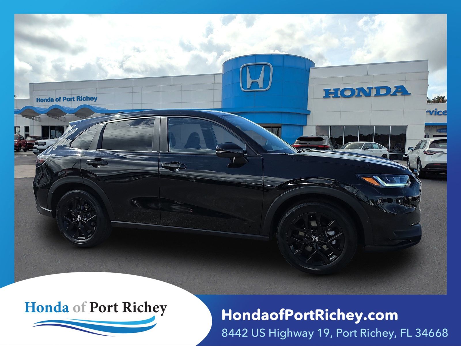 Crystal Black Pearl 2024 Honda HR-V SUV / Crossover Front-Wheel Drive Continuously Variable Transmission