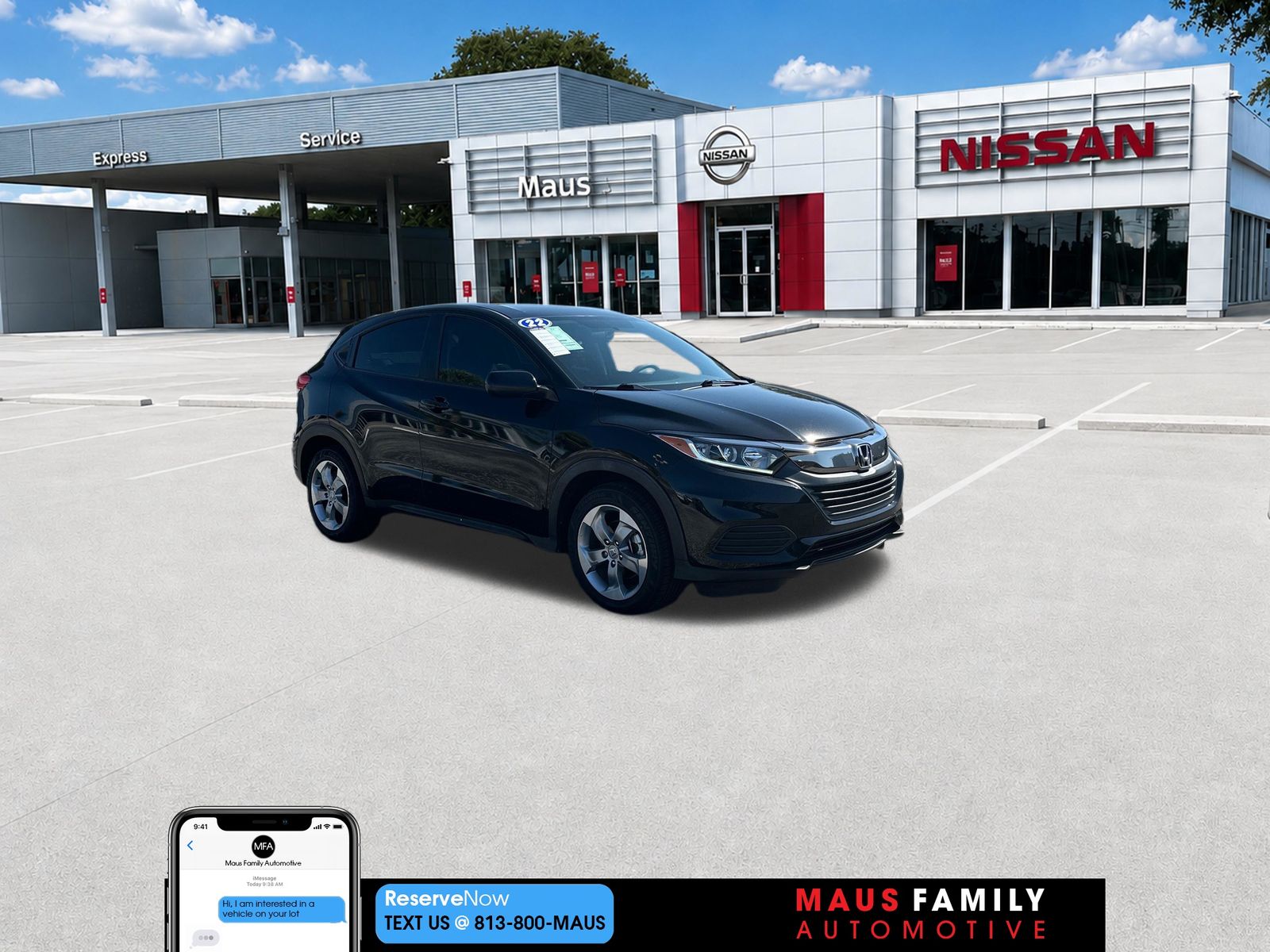 Crystal Black Pearl 2022 Honda HR-V LX FWD SUV / Crossover Front-Wheel Drive Continuously Variable Transmission