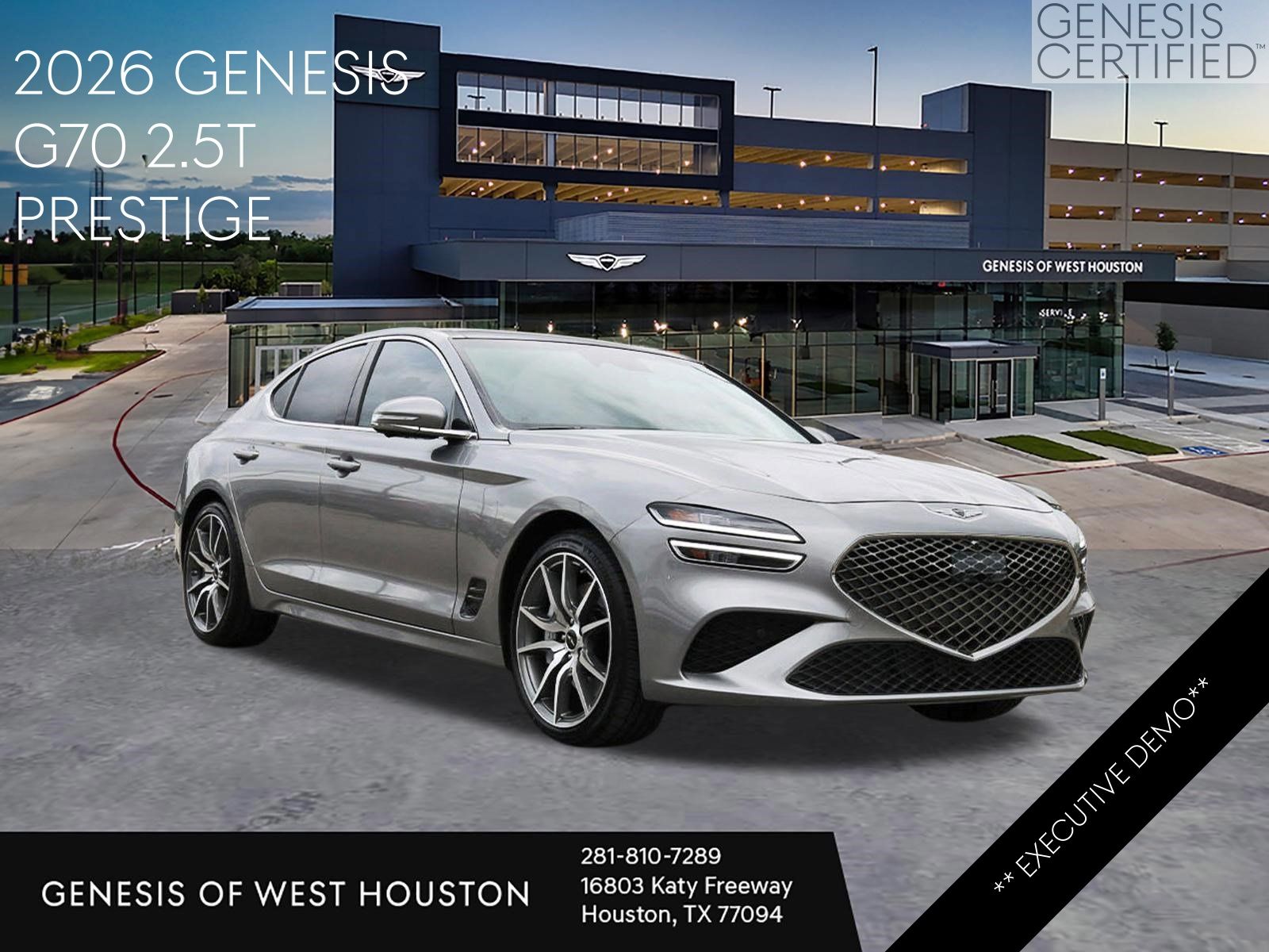 Savile Silver 2026 Genesis G70 Sedan Rear-Wheel Drive 8-Speed Automatic