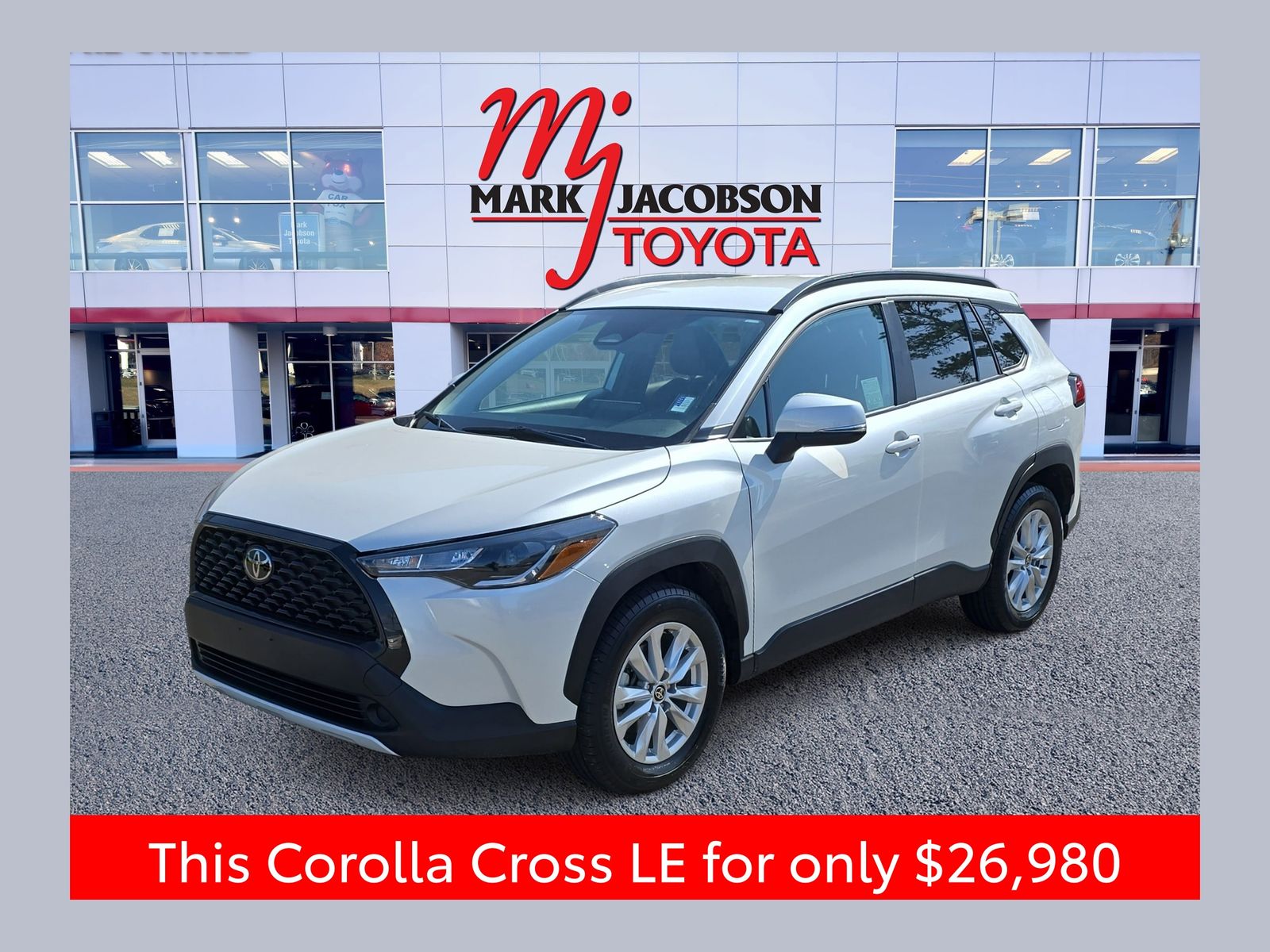 White (Wind Chill Pearl) 2024 Toyota Corolla Cross LE AWD SUV / Crossover All-Wheel Drive Continuously Variable Transmission