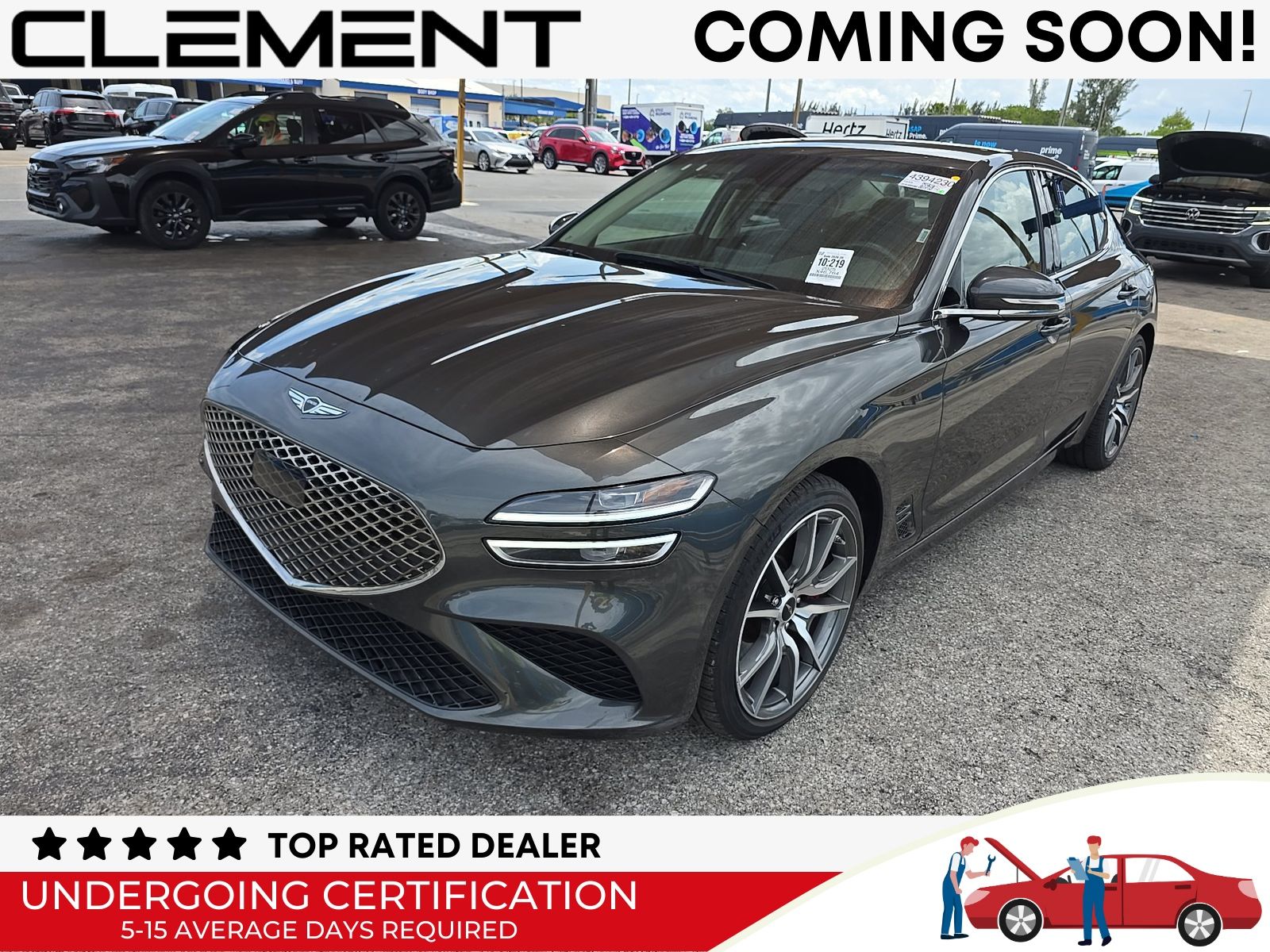 Makalu Gray 2025 Genesis G70 Sedan Rear-Wheel Drive 8-Speed Automatic