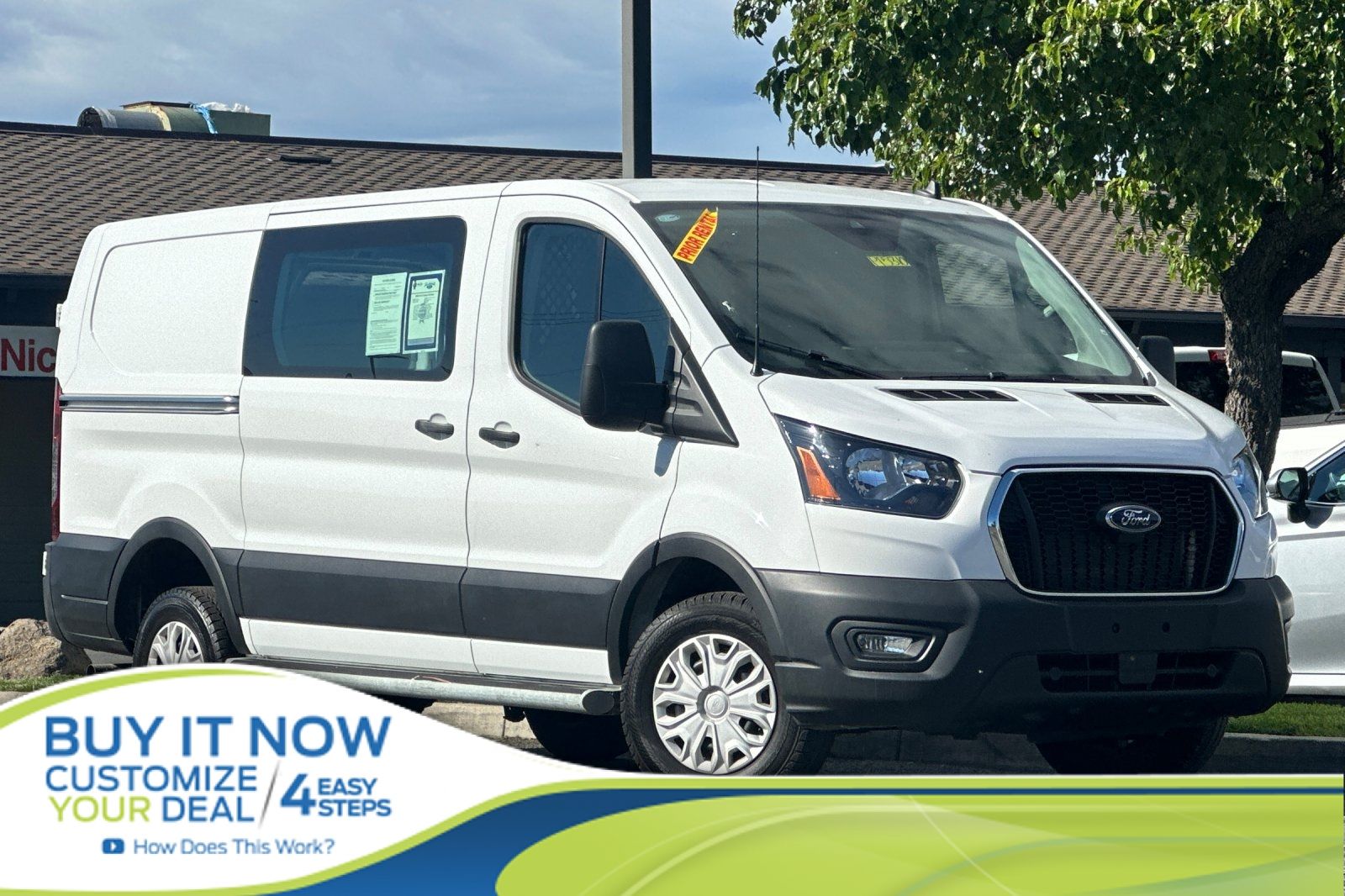 Oxford White 2024 Ford Transit Cargo 250 Low Roof LB RWD Van Rear-Wheel Drive