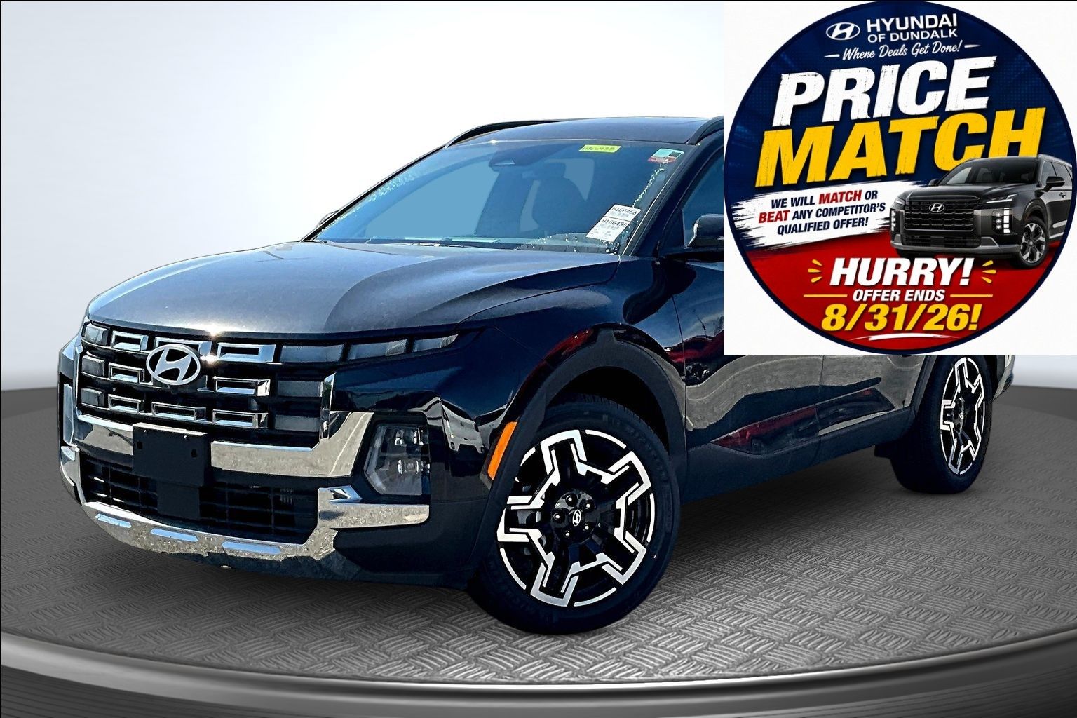Phantom Black 2026 Hyundai Santa Cruz Pickup Truck All-Wheel Drive 8-Speed Automatic