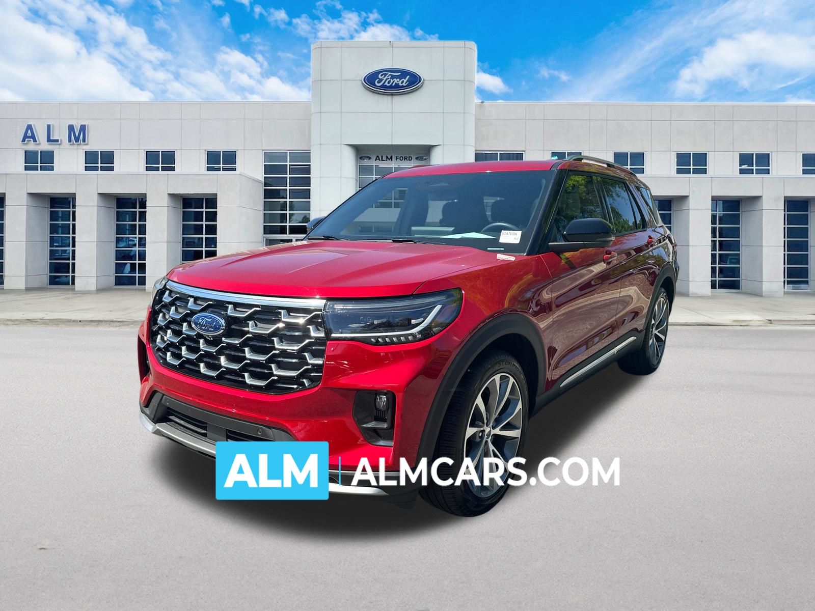Red Metallic 2025 Ford Explorer Platinum RWD SUV / Crossover Rear-Wheel Drive Automatic