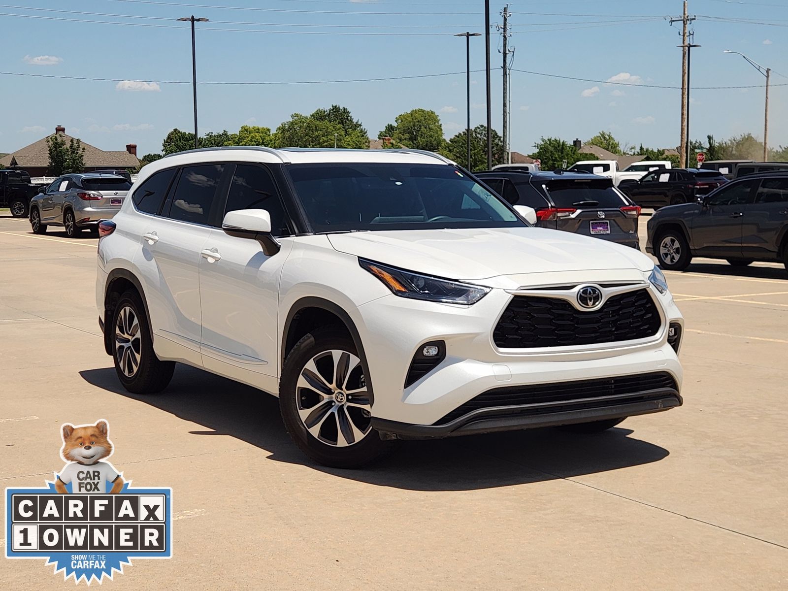 White (Blizzard Pearl) 2023 Toyota Highlander SUV / Crossover Front-Wheel Drive 8-Speed Automatic