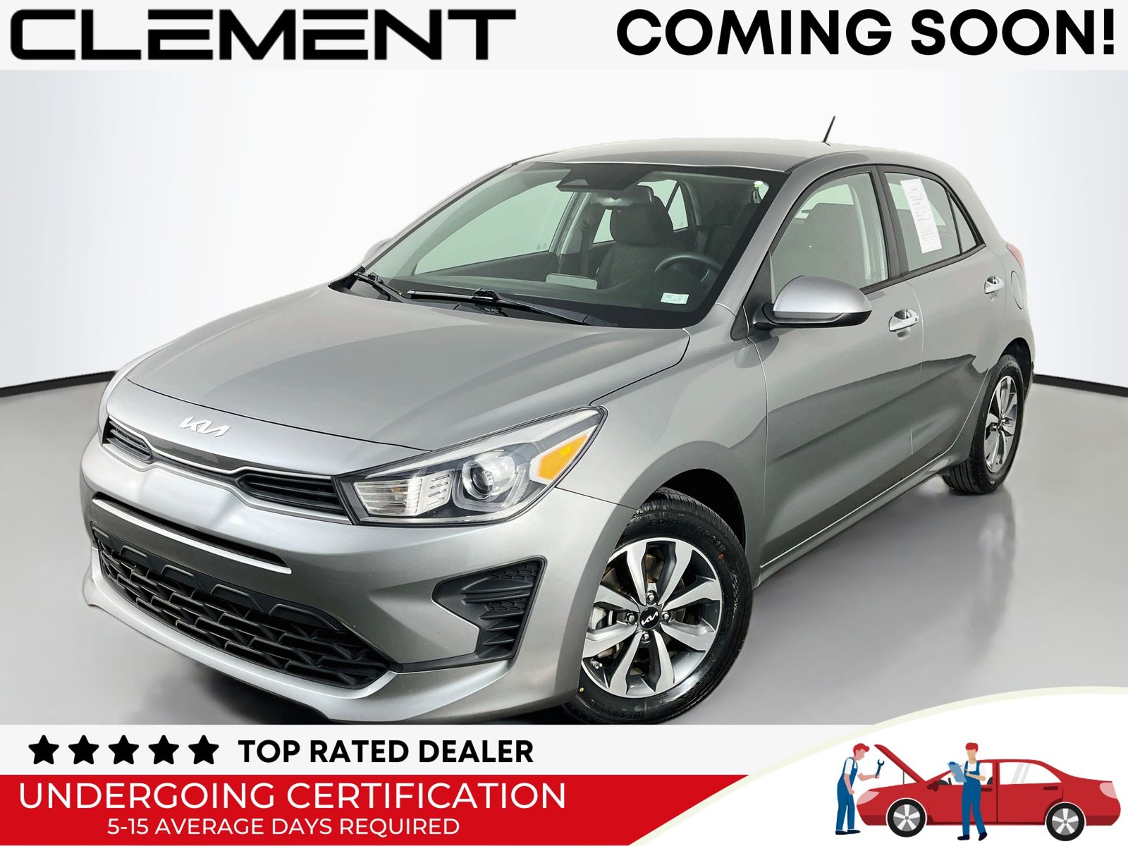 Steel Gray 2022 Kia Rio5 Wagon Front-Wheel Drive Continuously Variable Transmission