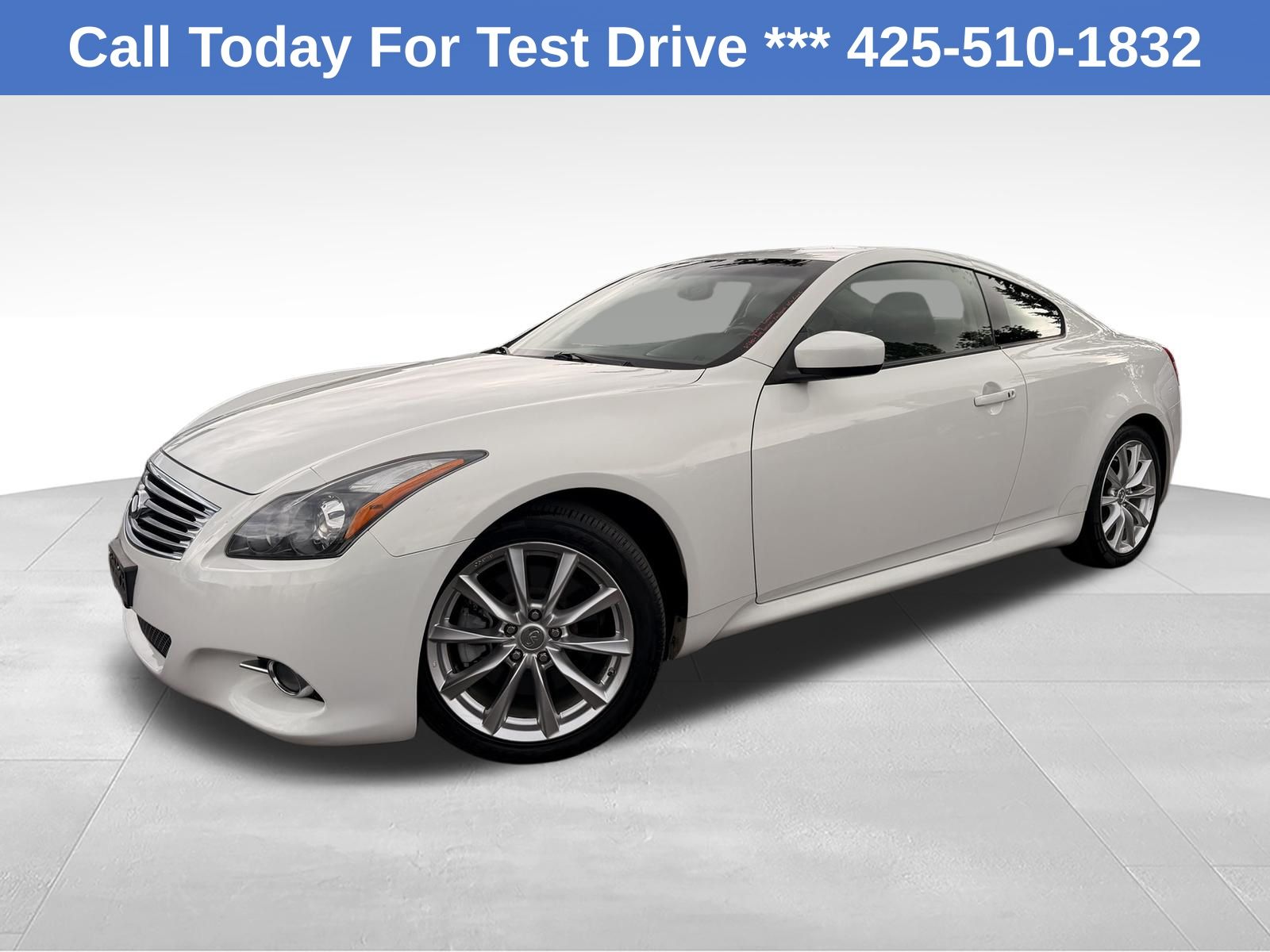 Moonlight White 2011 INFINITI G37 Coupe Rear-Wheel Drive 7-Speed Automatic