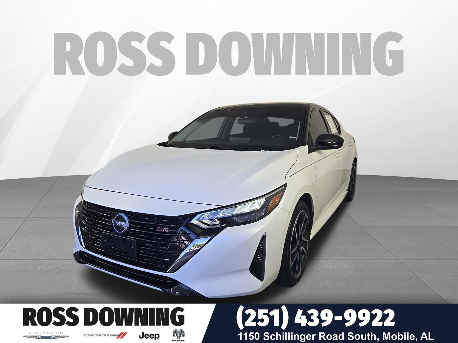 Aspen White/Super Black 2025 Nissan Sentra Sedan Front-Wheel Drive Continuously Variable Transmission