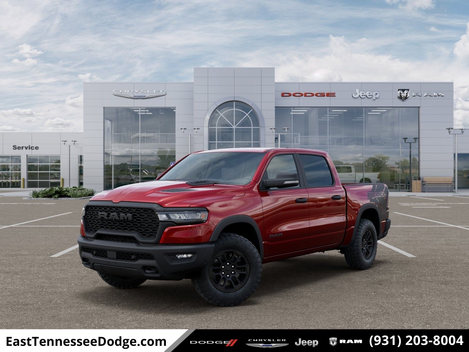 Molten Red Pearlcoat 2026 RAM 1500 Rebel Crew Cab 4WD Pickup Truck Four-Wheel Drive Automatic