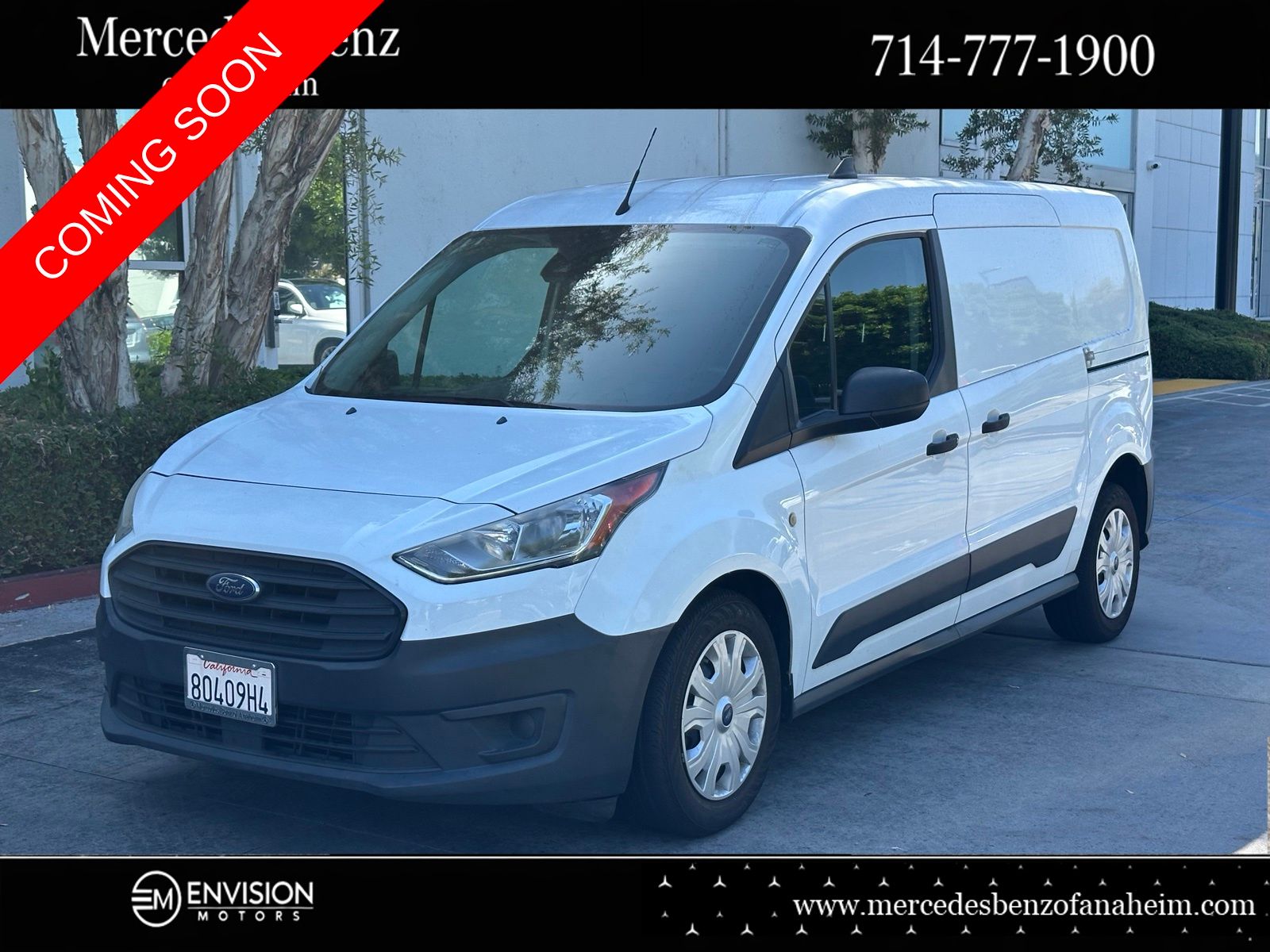 Frozen White 2019 Ford Transit Connect Van Front-Wheel Drive 8-Speed Automatic