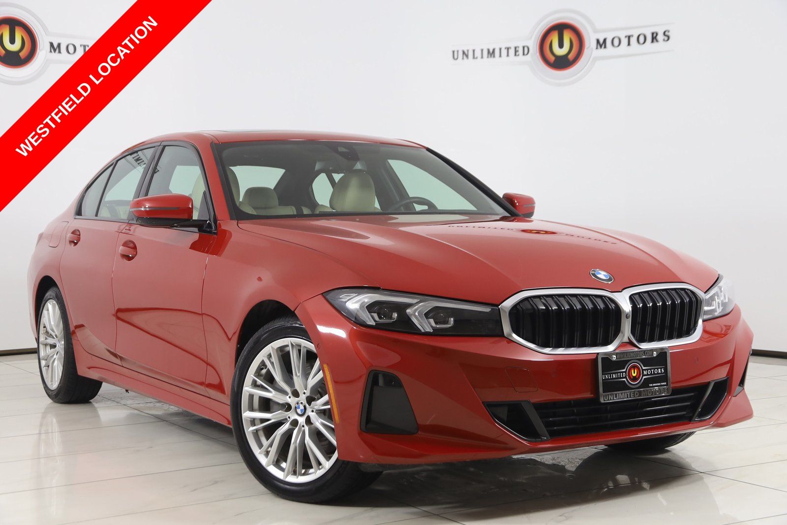 Melbourne Red Metallic 2023 BMW 3 Series Sedan All-Wheel Drive 8-Speed Automatic