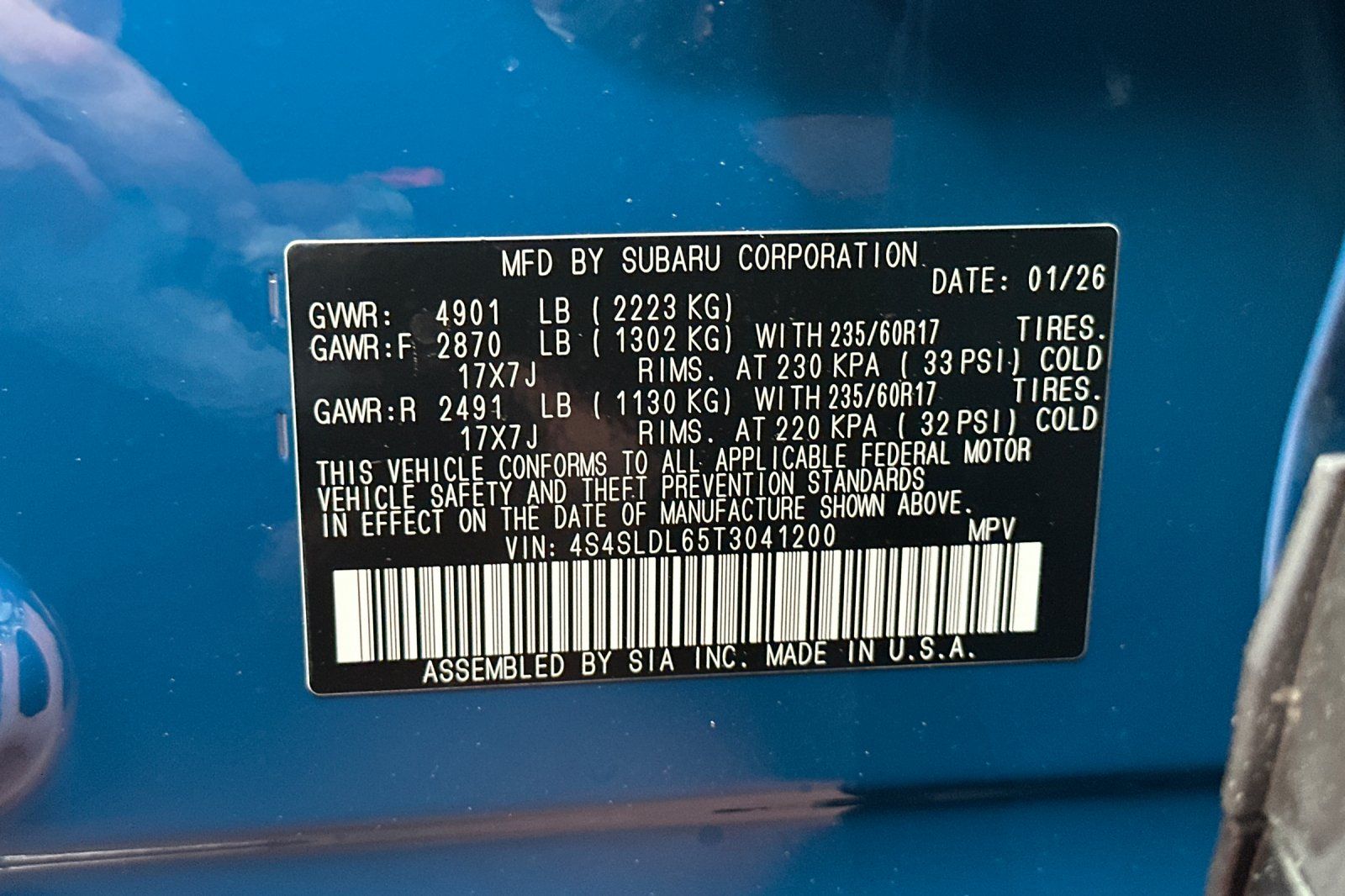 New 2026 Blue Subaru Wilderness image 37