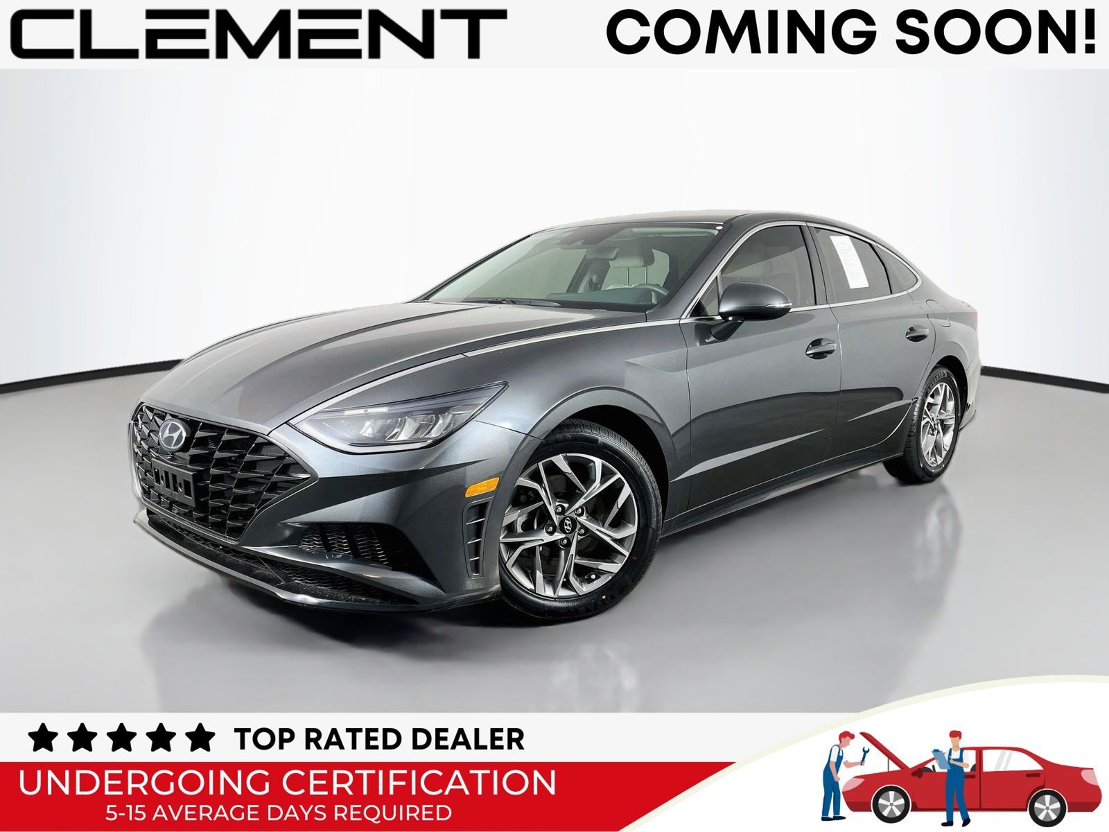 Portofino Gray 2022 Hyundai Sonata Sedan Front-Wheel Drive 8-Speed Automatic