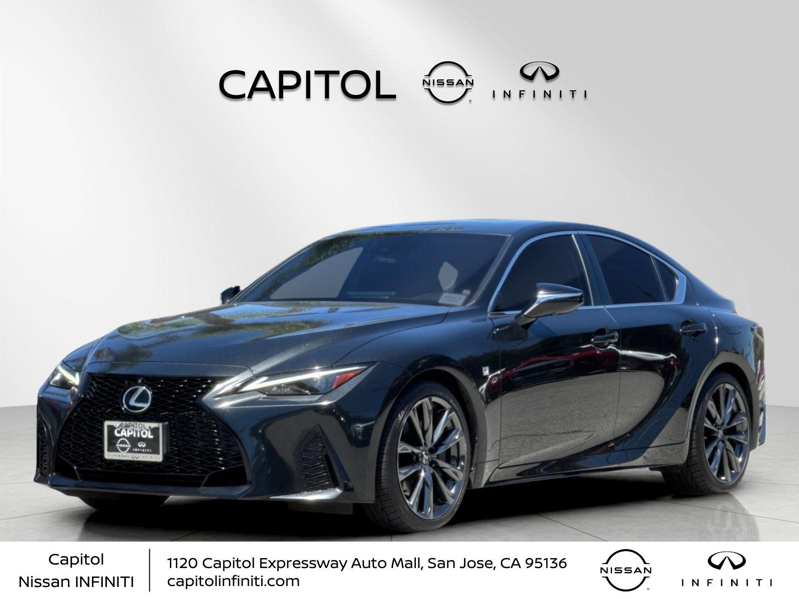 Black (Caviar) 2023 Lexus IS Sedan Rear-Wheel Drive 8-Speed Automatic
