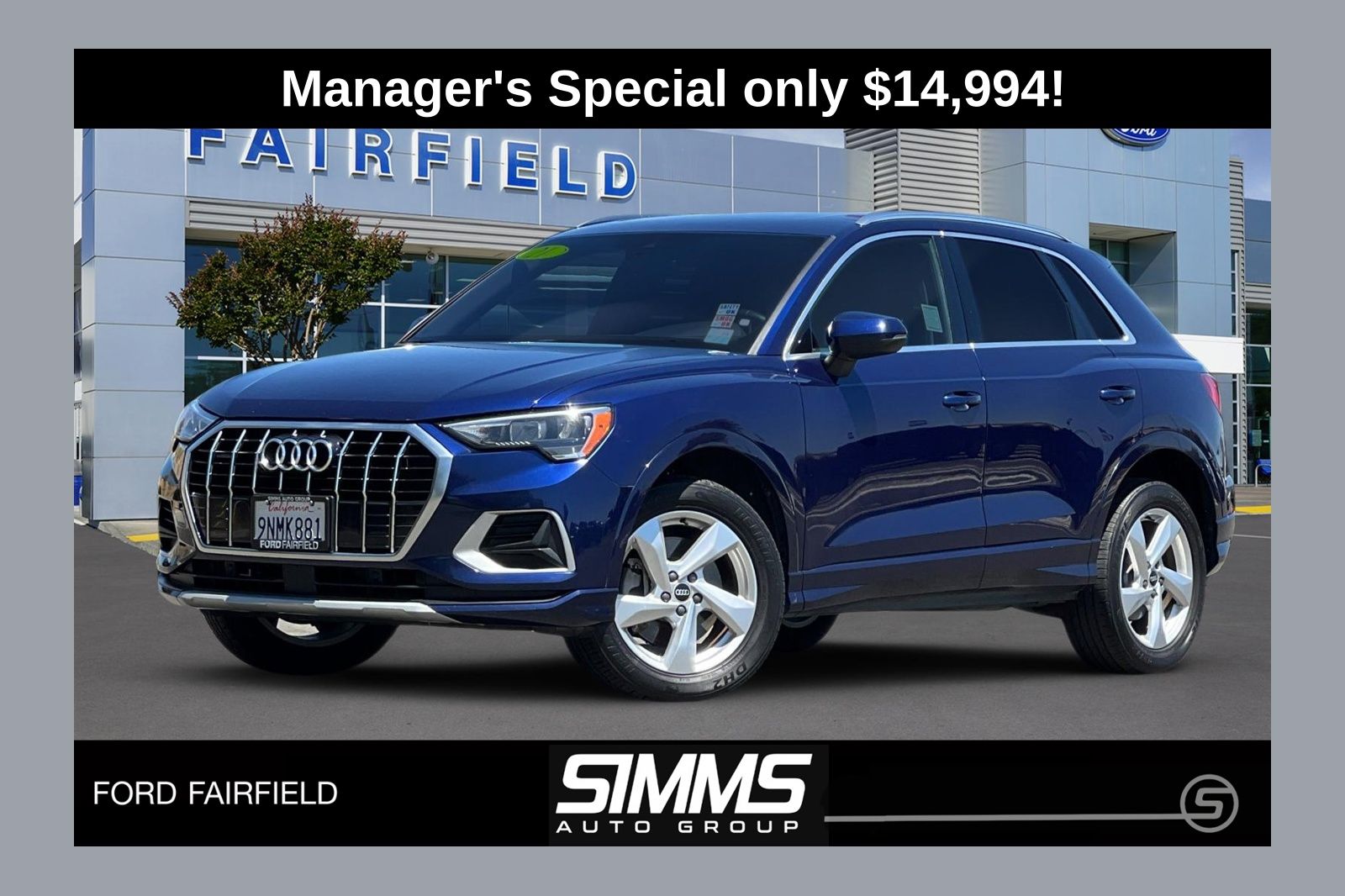 Blue 2021 Audi Q3 SUV / Crossover All-Wheel Drive 8-Speed Automatic