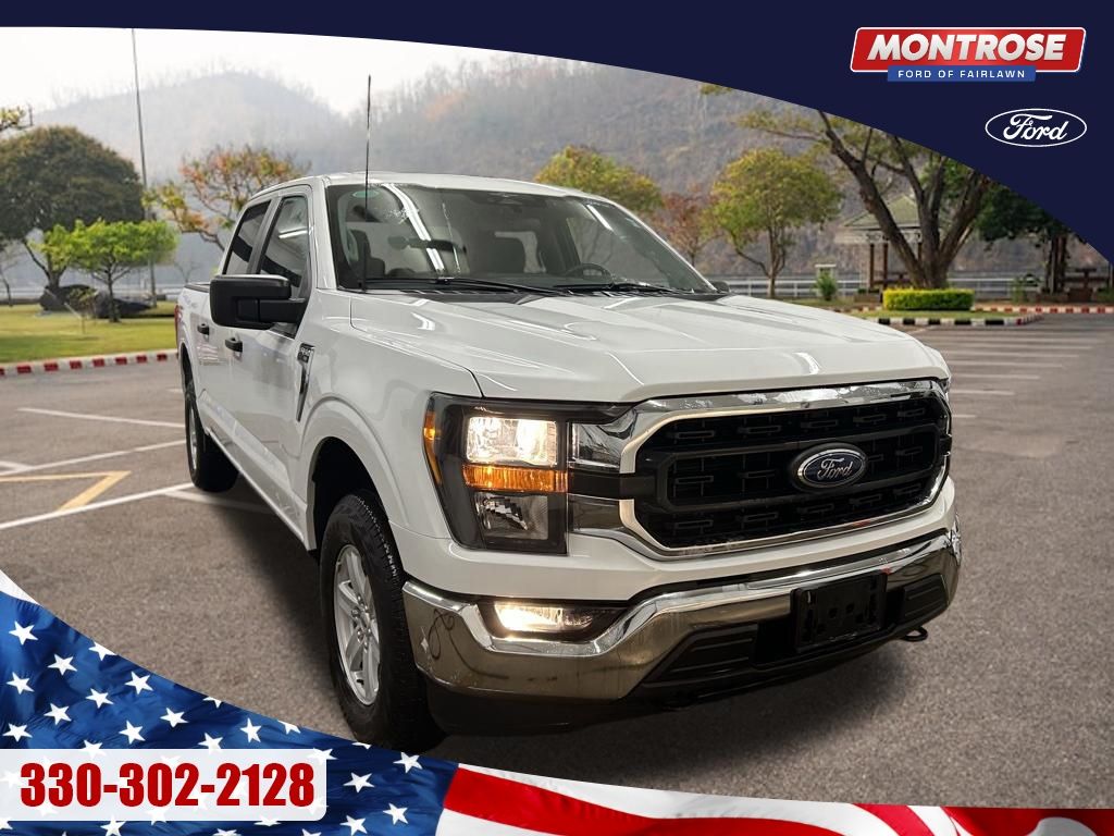 Oxford White 2023 Ford F-150 XL SuperCrew 4WD Pickup Truck Four-Wheel Drive Automatic