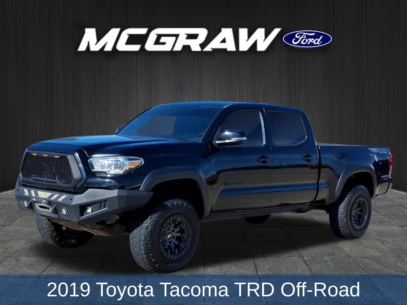 Midnight Black Metallic 2019 Toyota Tacoma TRD Off Road Double Cab LB 4WD Pickup Truck Four-Wheel Drive 6-Speed Automatic