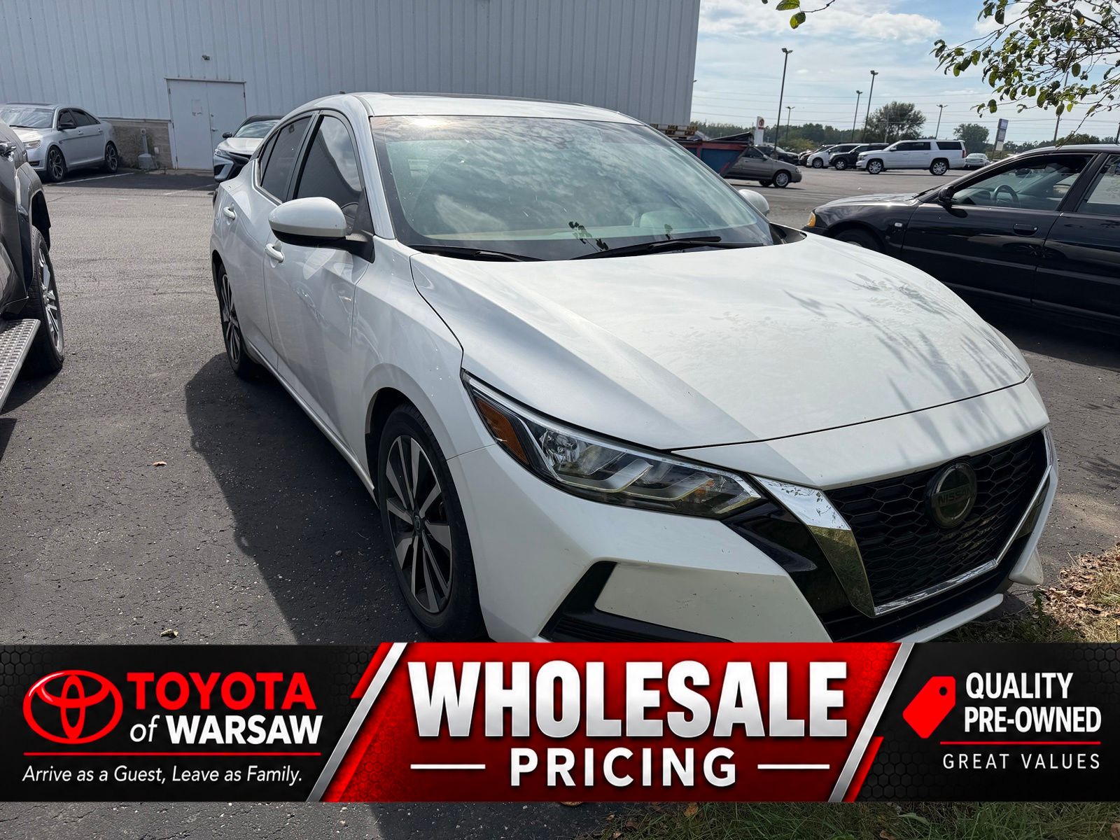 Aspen White Tricoat 2021 Nissan Sentra Sedan Front-Wheel Drive Continuously Variable Transmission
