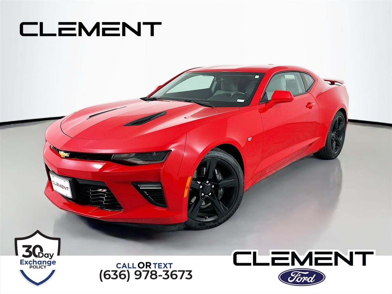Red 2018 Chevrolet Camaro 1SS Coupe RWD Coupe Rear-Wheel Drive 6-Speed Manual