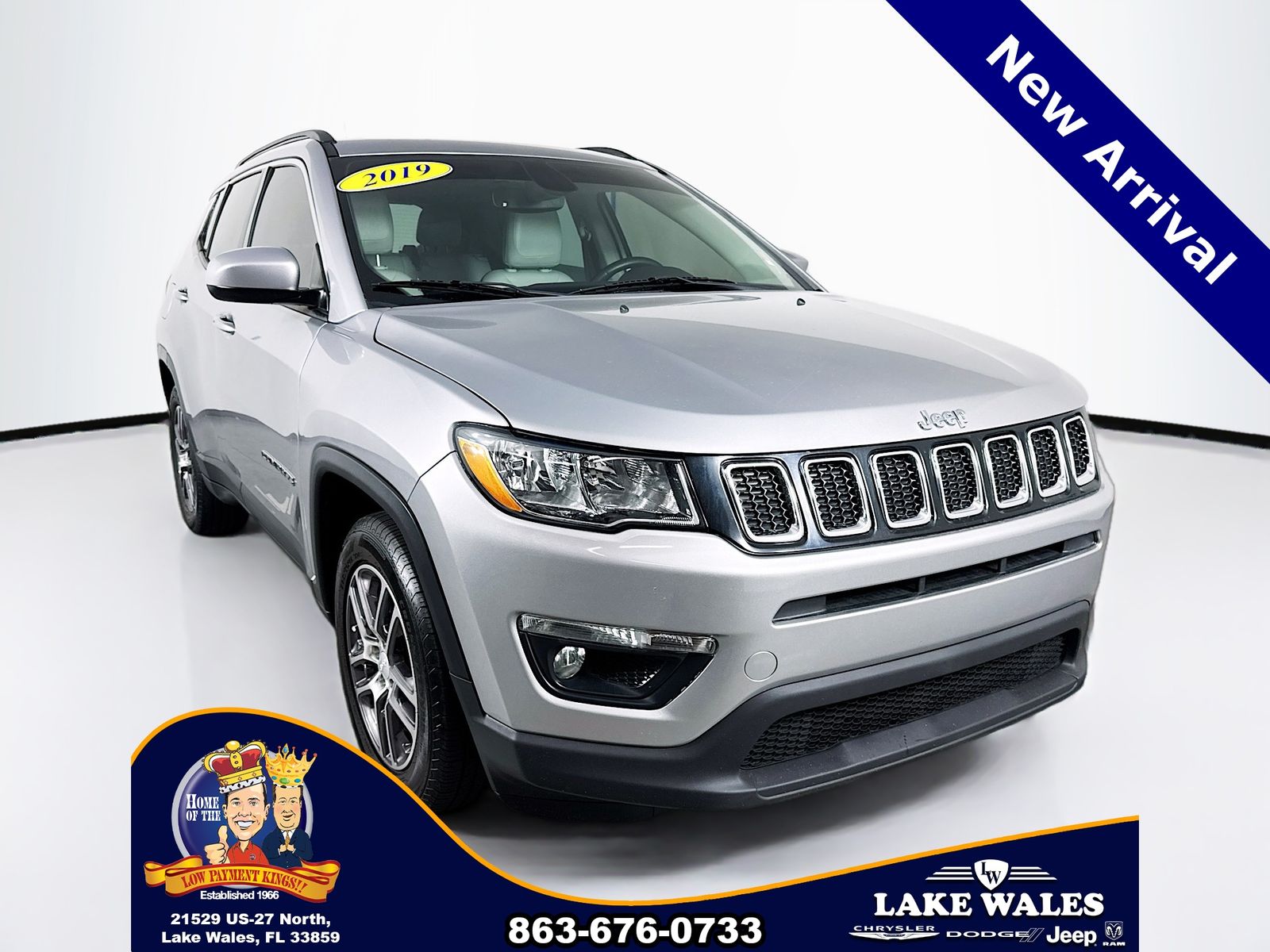 Billet Silver 2019 Jeep Compass SUV / Crossover Front-Wheel Drive 6-Speed Automatic