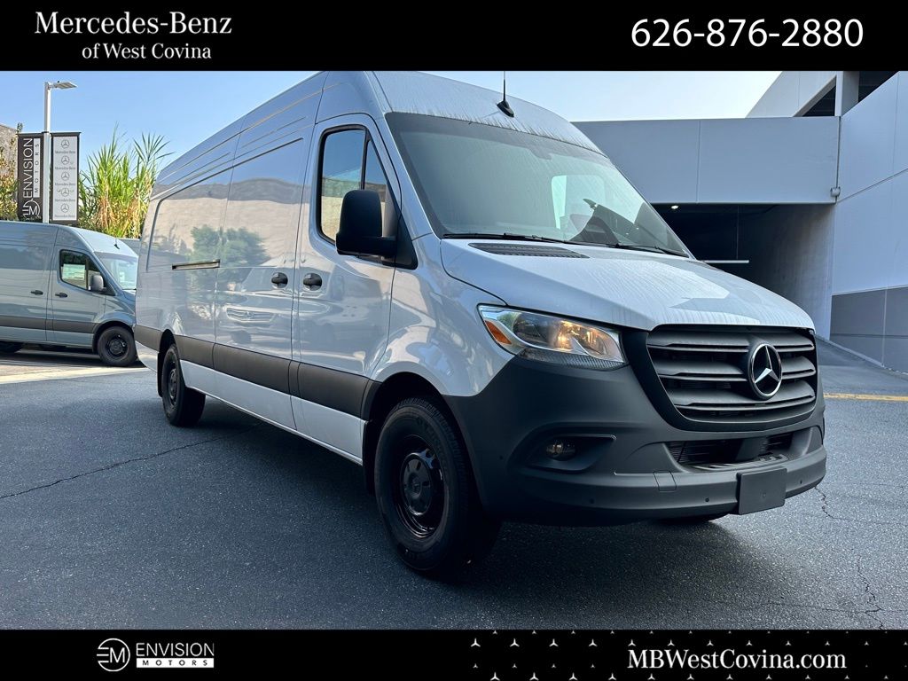 Arctic White 2025 Mercedes-Benz Sprinter Cargo Van Rear-Wheel Drive 9-Speed Automatic