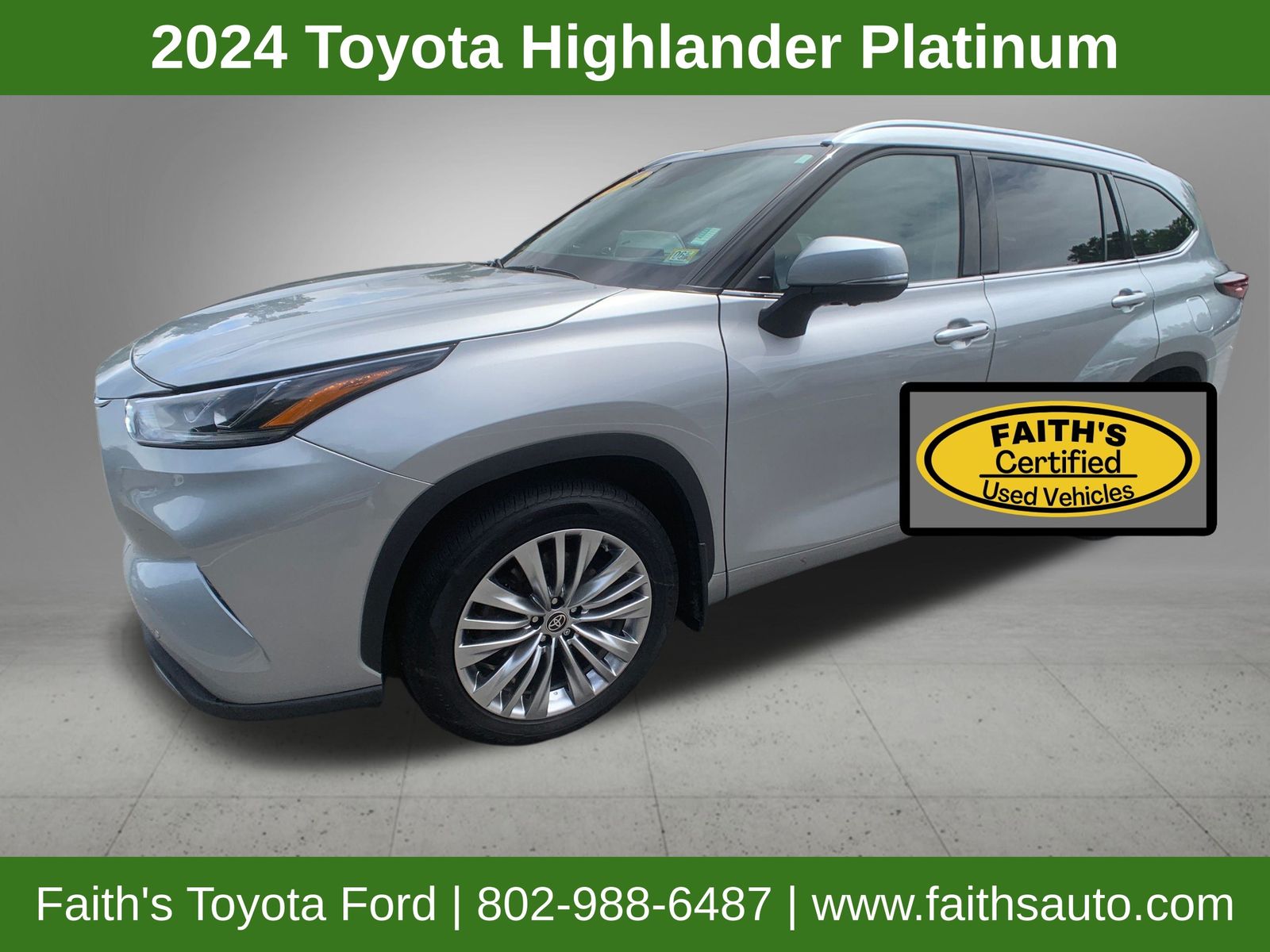 Celestial Silver Metallic 2024 Toyota Highlander SUV / Crossover All-Wheel Drive 8-Speed Automatic