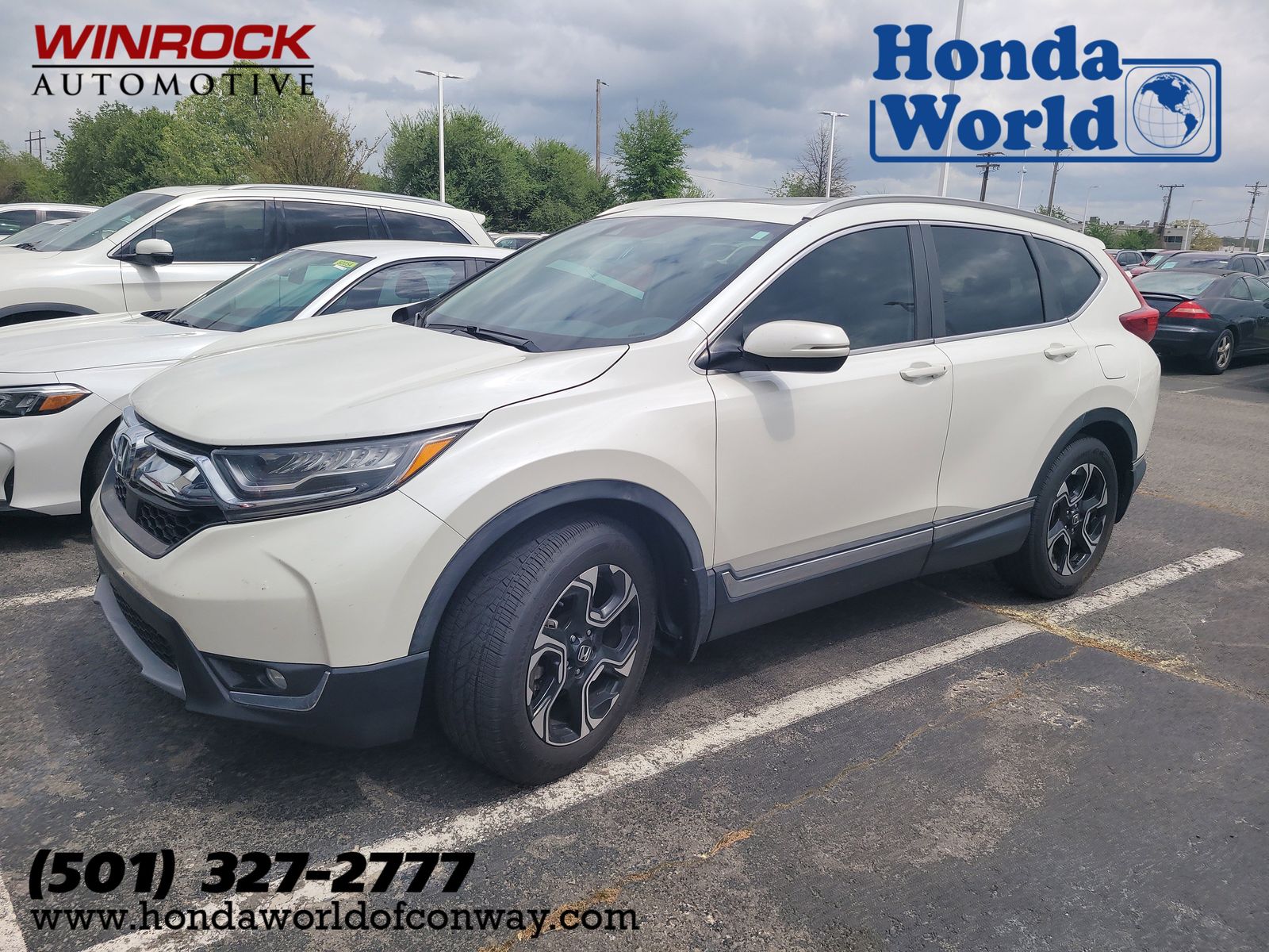 White 2018 Honda CR-V Touring FWD SUV / Crossover Front-Wheel Drive Continuously Variable Transmission