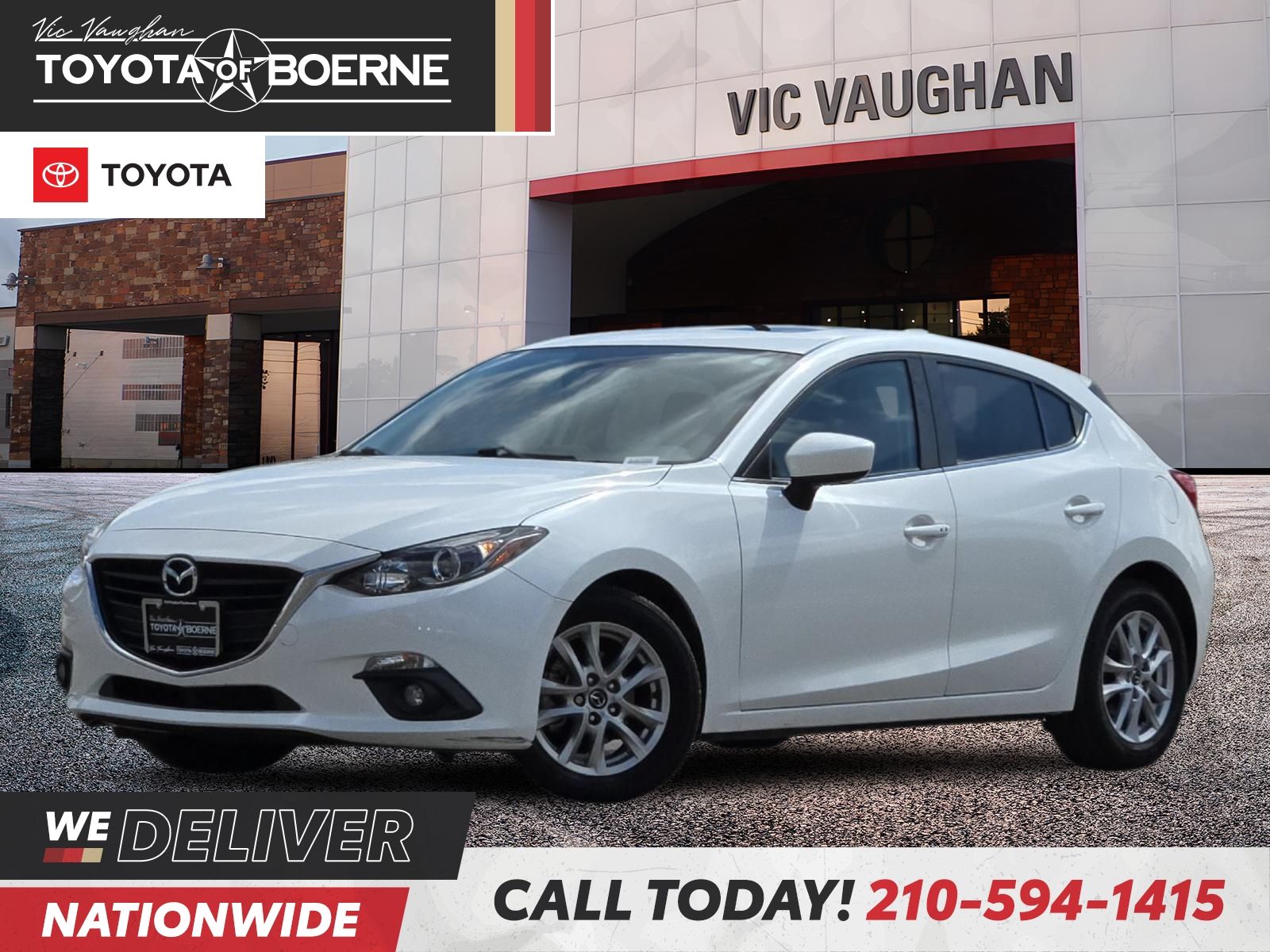 Snowflake White Pearl 2015 Mazda MAZDA3 Hatchback Front-Wheel Drive 6-Speed Automatic