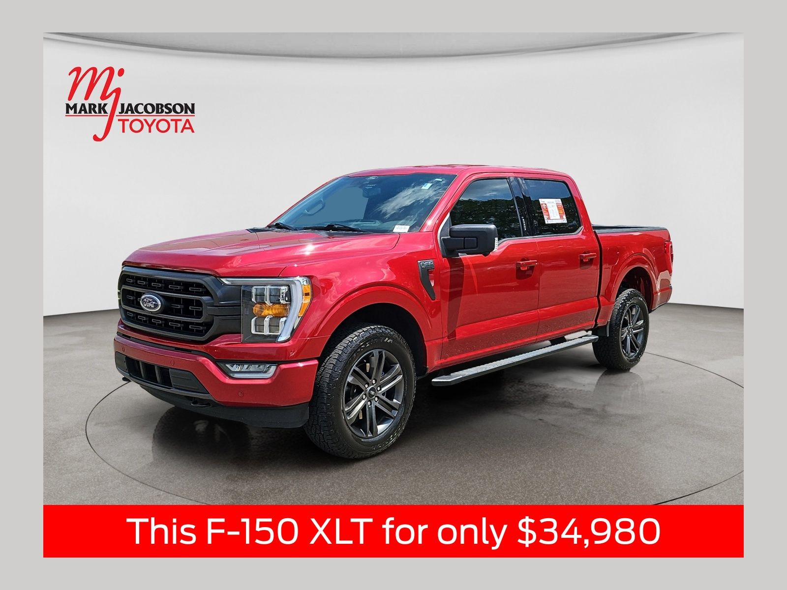 Vermillion Red 2021 Ford F-150 Pickup Truck Four-Wheel Drive Automatic