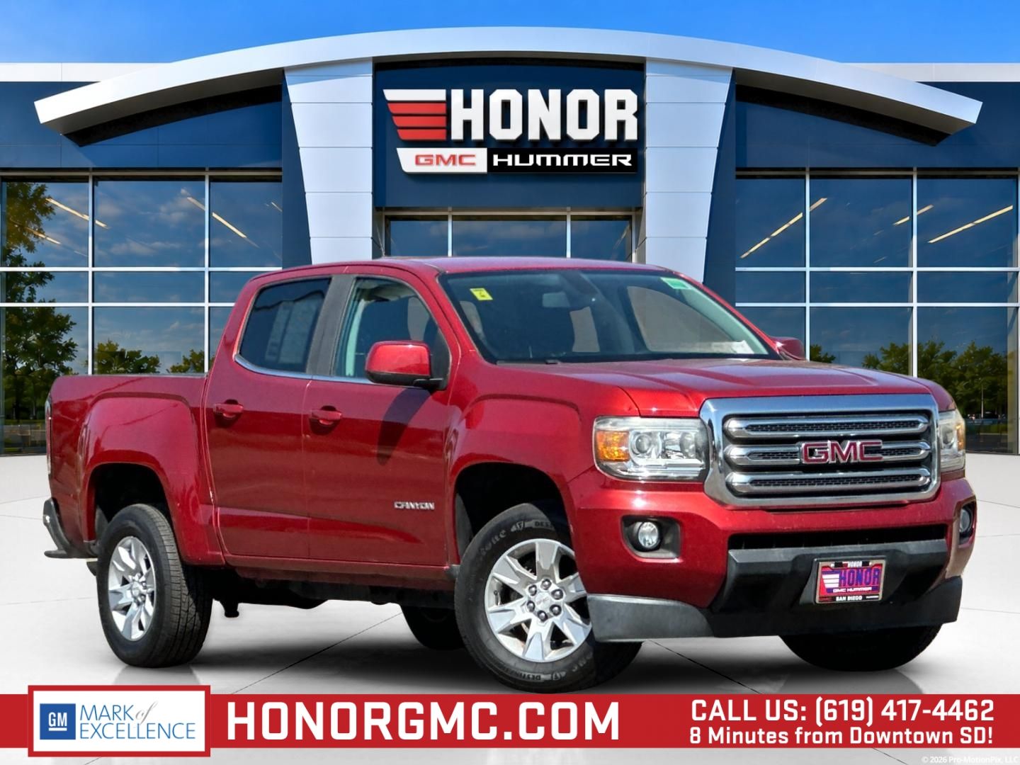 Copper Red Metallic 2016 GMC Canyon Pickup Truck 4X2 6-Speed Automatic