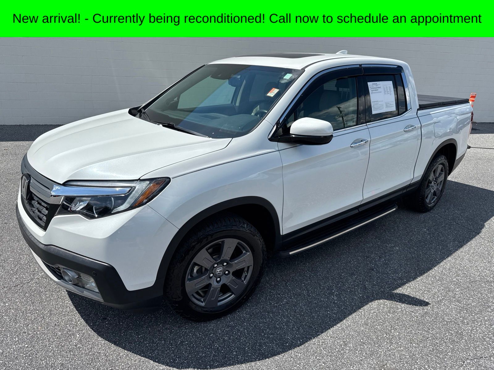 White 2020 Honda Ridgeline Pickup Truck All-Wheel Drive 9-Speed Automatic
