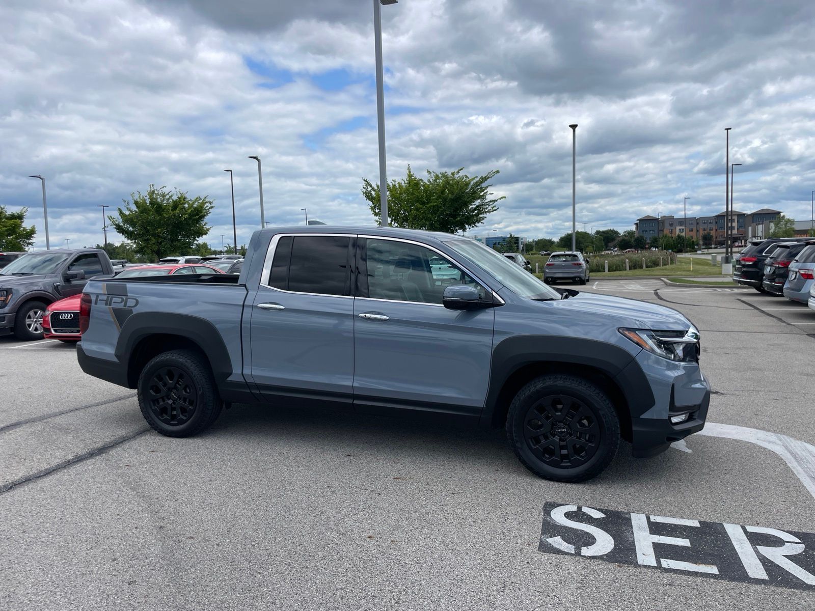 Gray 2023 Honda Ridgeline Pickup Truck All-Wheel Drive 9-Speed Automatic