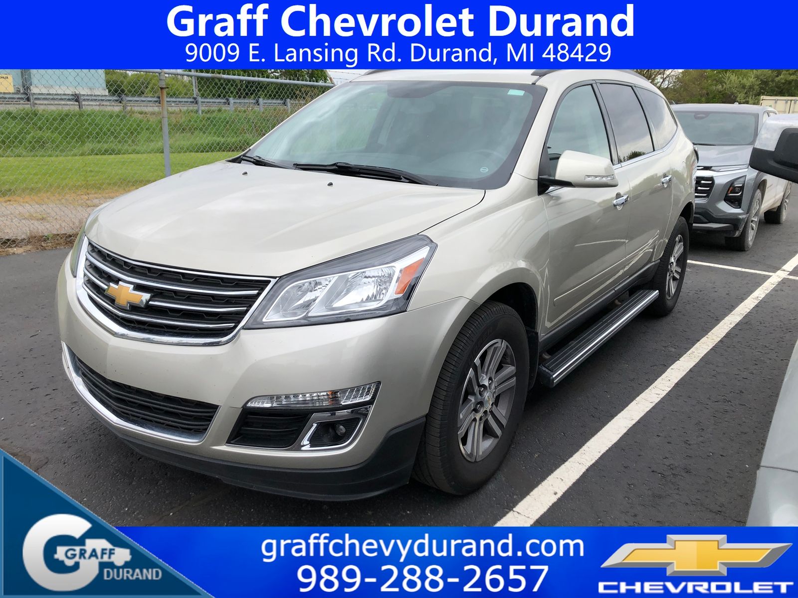 Champagne Silver Metallic 2017 Chevrolet Traverse 1LT AWD SUV / Crossover All-Wheel Drive 6-Speed Automatic