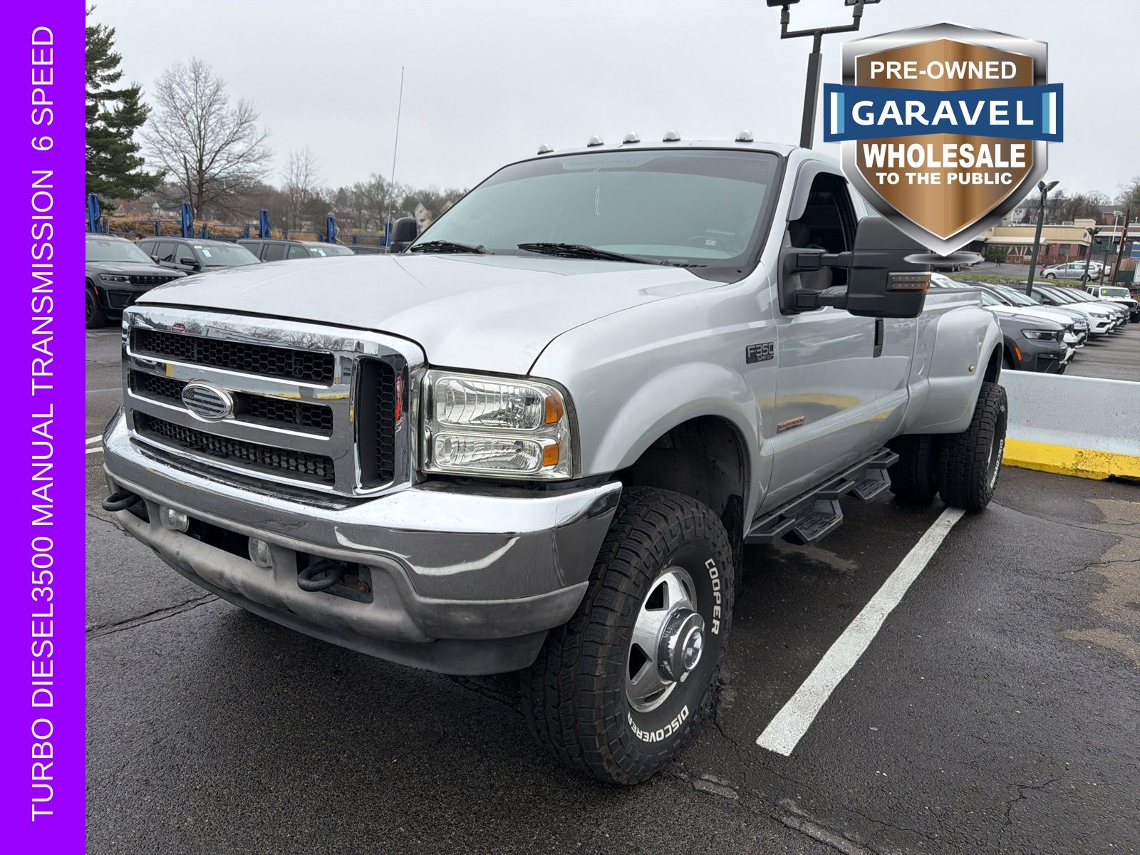 Silver 2004 Ford F-350 Super Duty XL SuperCab LB DRW 4WD Pickup Truck Four-Wheel Drive 6-Speed Manual Overdrive
