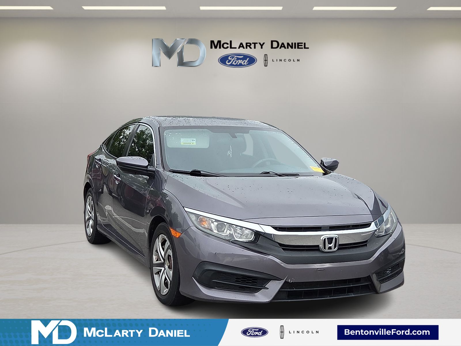Gray (Modern Steel Metallic) 2017 Honda Civic LX Sedan Front-Wheel Drive Continuously Variable Transmission