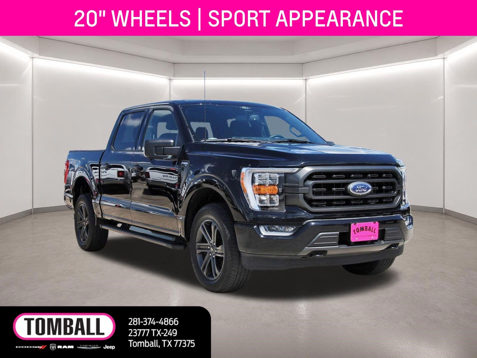 Black Metallic 2022 Ford F-150 Pickup Truck Four-Wheel Drive Automatic