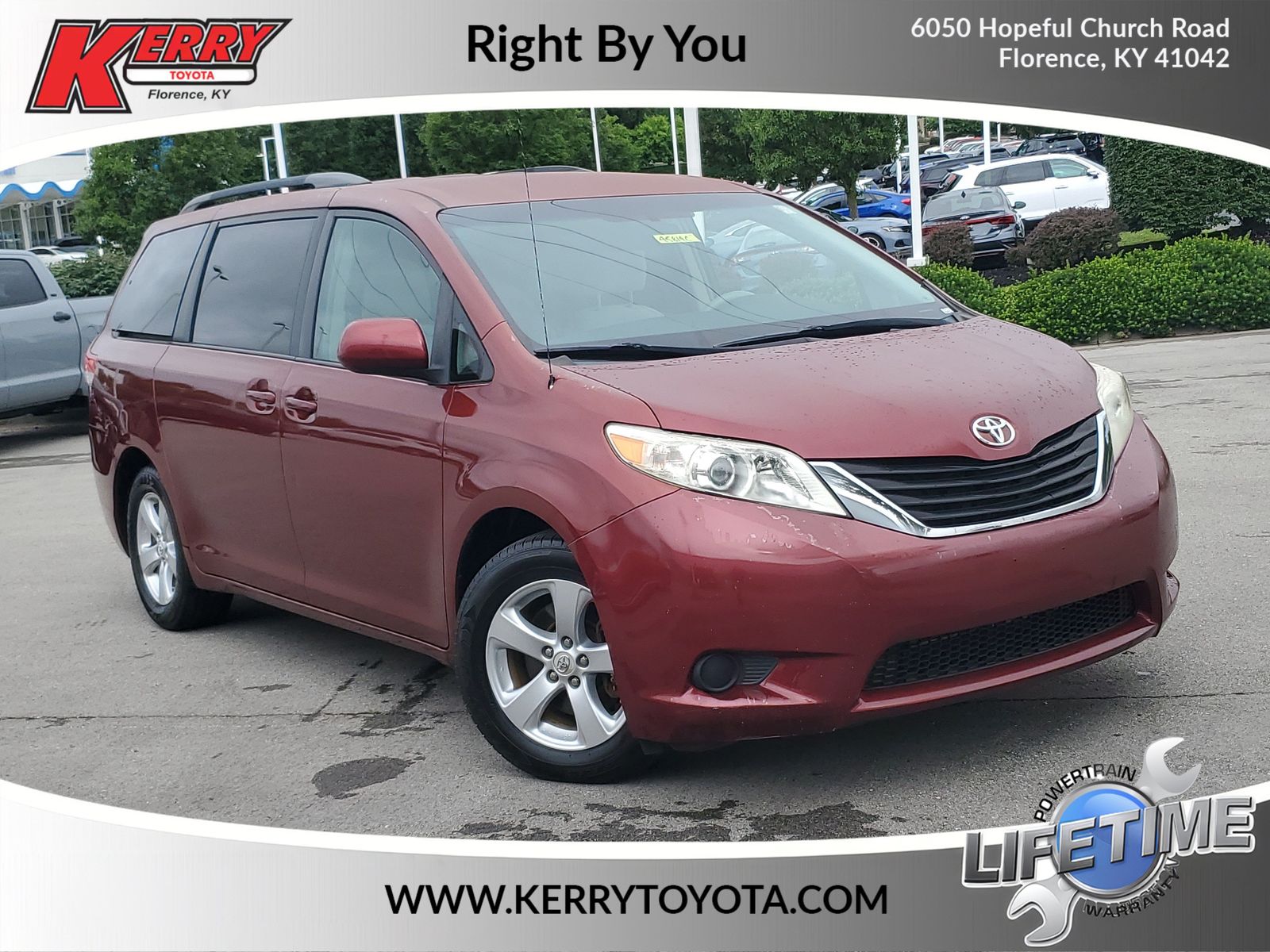 Salsa Red Pearl 2011 Toyota Sienna LE 8-Passenger Minivan Front-Wheel Drive 6-Speed Automatic Overdrive