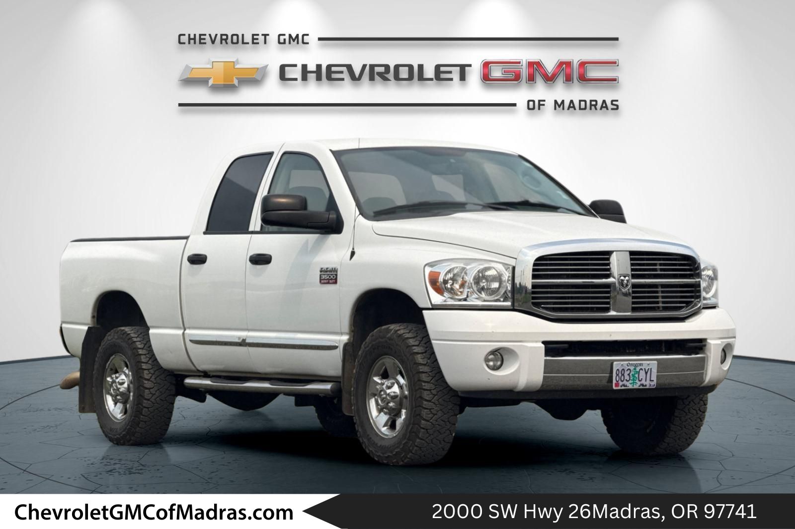 Bright White 2007 Dodge RAM 3500 Pickup Truck Four-Wheel Drive 4-Speed Automatic