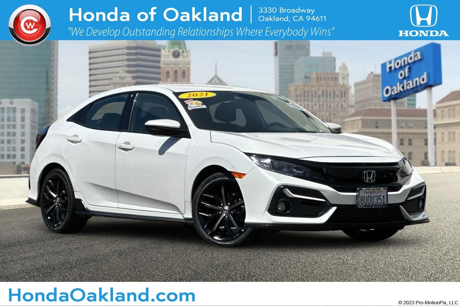 Platinum White Pearl 2021 Honda Civic Hatchback Hatchback Front-Wheel Drive Continuously Variable Transmission