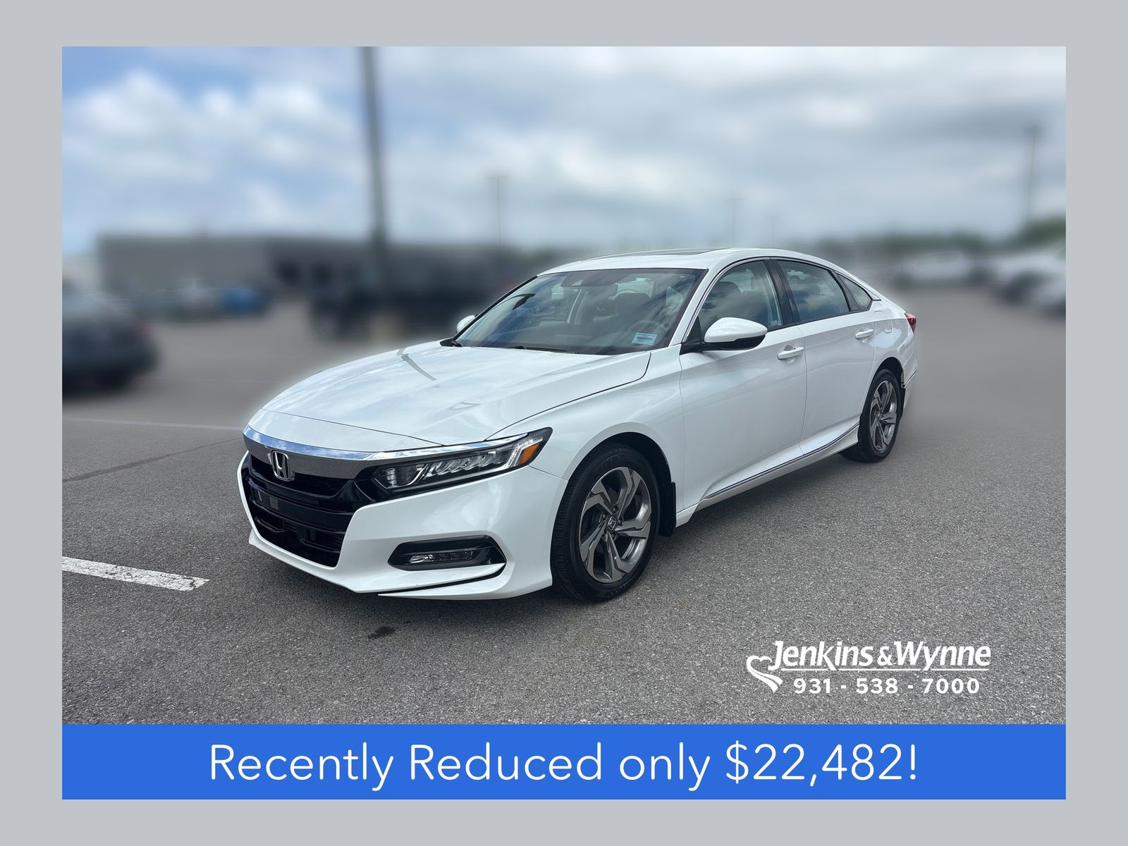 Platinum White Pearl 2018 Honda Accord 1.5T EX-L FWD Sedan Front-Wheel Drive Continuously Variable Transmission
