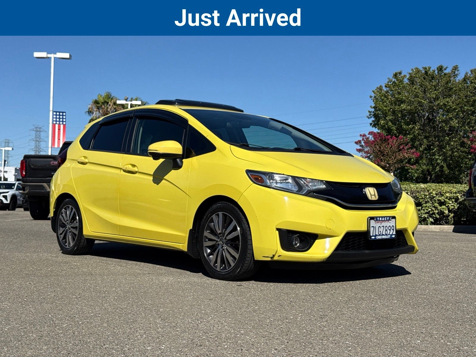 Mystic Yellow Pearl 2015 Honda Fit Hatchback Front-Wheel Drive Continuously Variable Transmission