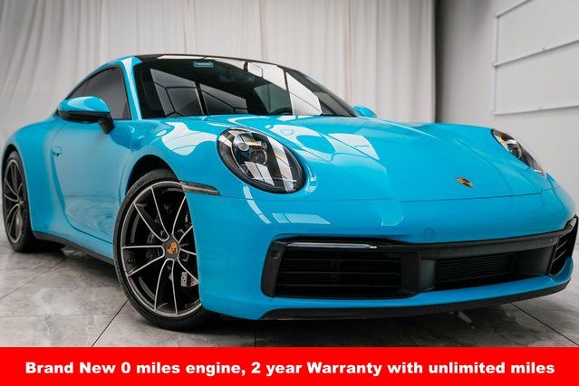Blue 2020 Porsche 911 Carrera Coupe RWD Coupe Rear-Wheel Drive 8-Speed Automatic