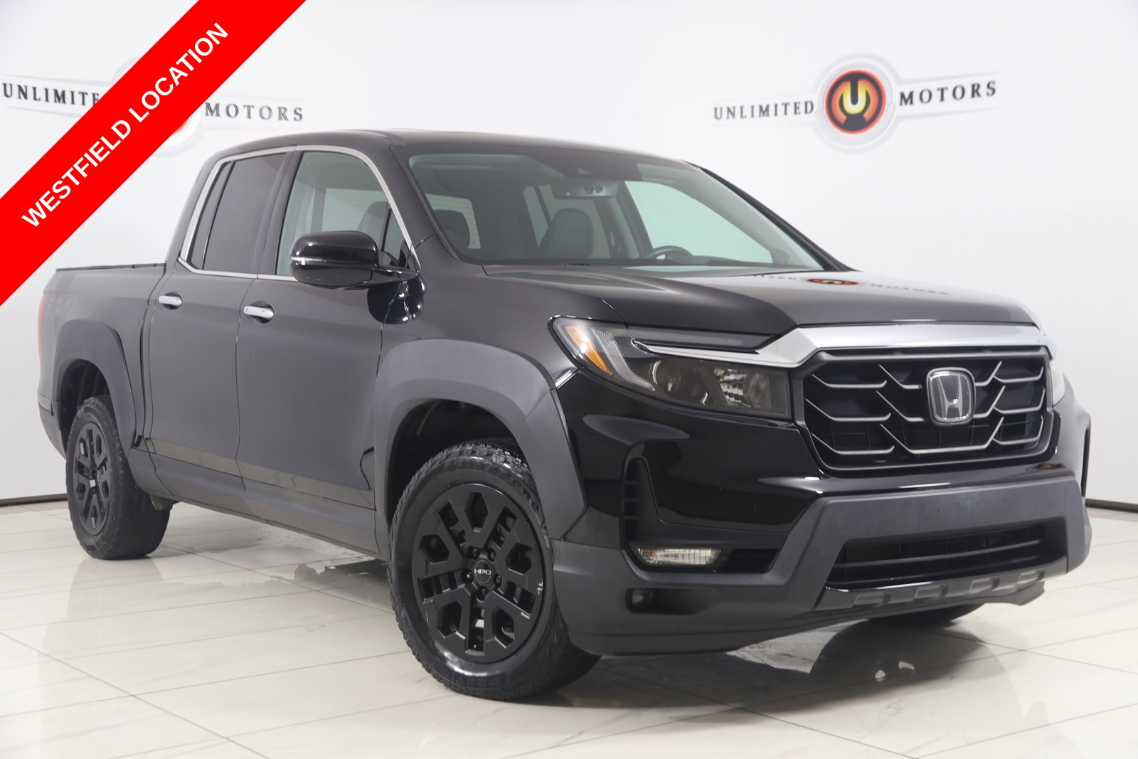 Crystal Black Pearl 2022 Honda Ridgeline Pickup Truck All-Wheel Drive 9-Speed Automatic