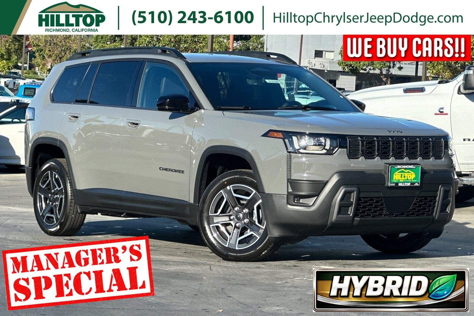 Gray Clearcoat 2026 Jeep Cherokee SUV / Crossover Four-Wheel Drive Continuously Variable Transmission