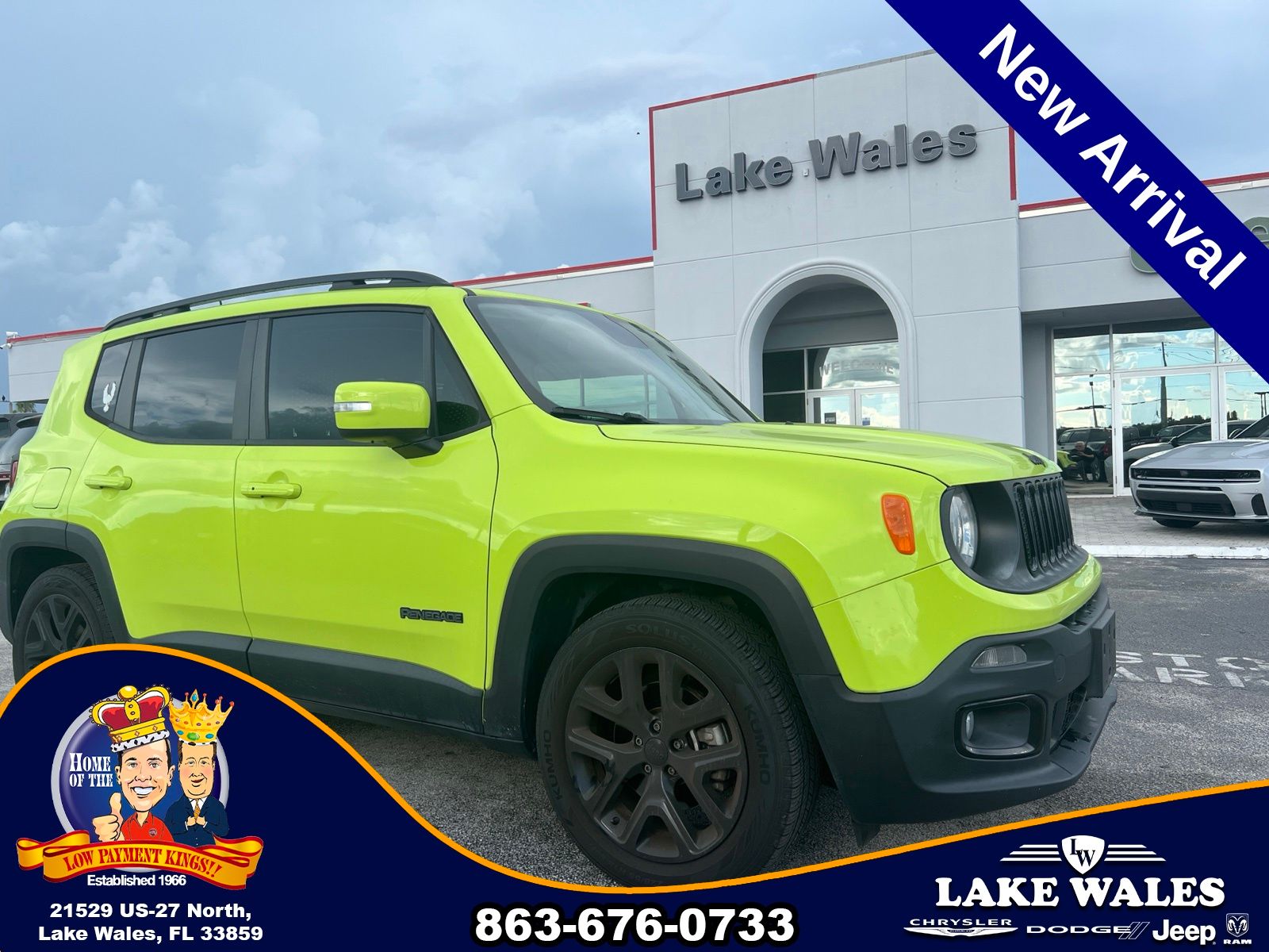 Hypergreen Clearcoat 2018 Jeep Renegade SUV / Crossover Front-Wheel Drive 9-Speed Automatic