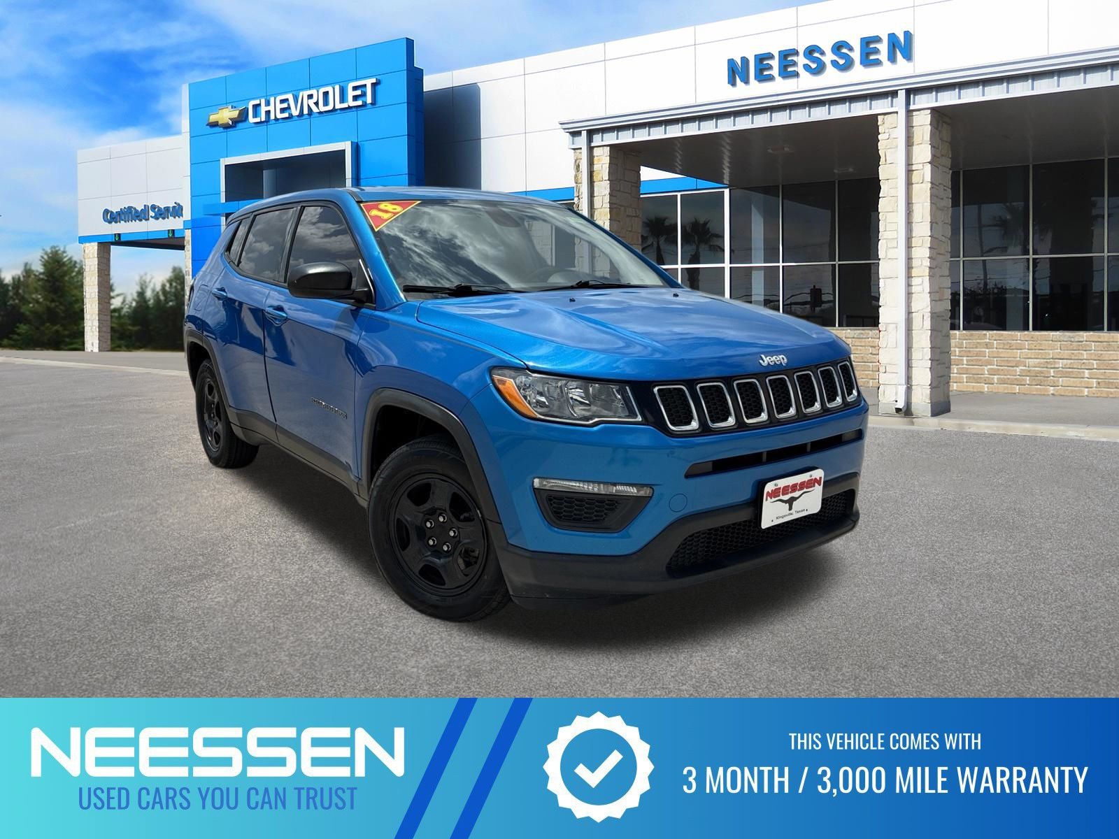 Laser Blue 2018 Jeep Compass SUV / Crossover Front-Wheel Drive 6-Speed Automatic