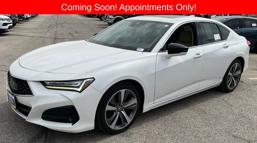 pewter gray metallic 2021 Acura TLX FWD with Advance Package Sedan Front-Wheel Drive Automatic