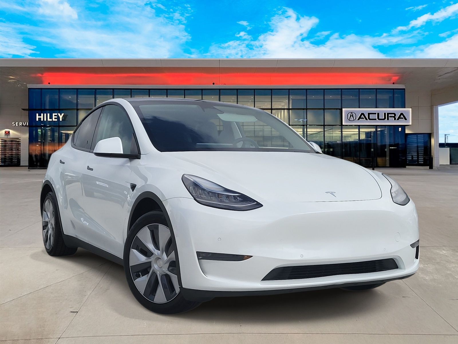 Pearl White Multi-Coat 2020 Tesla Model Y Long Range AWD SUV / Crossover All-Wheel Drive 1-Speed Automatic